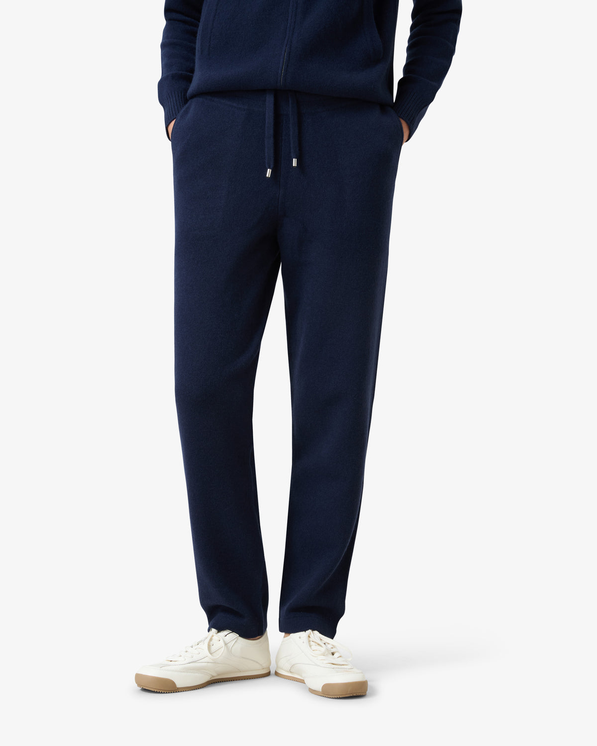 Lambs Wool Tracksuit Pants - Dark Navy