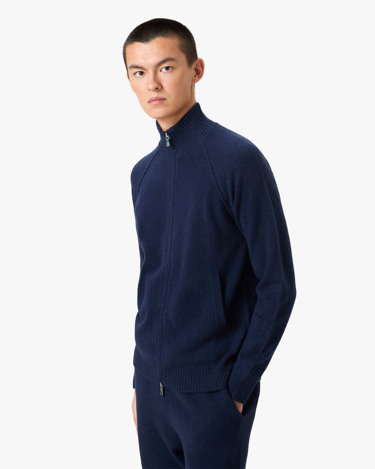 Lambs Wool Tracksuit Vest - Dark Navy