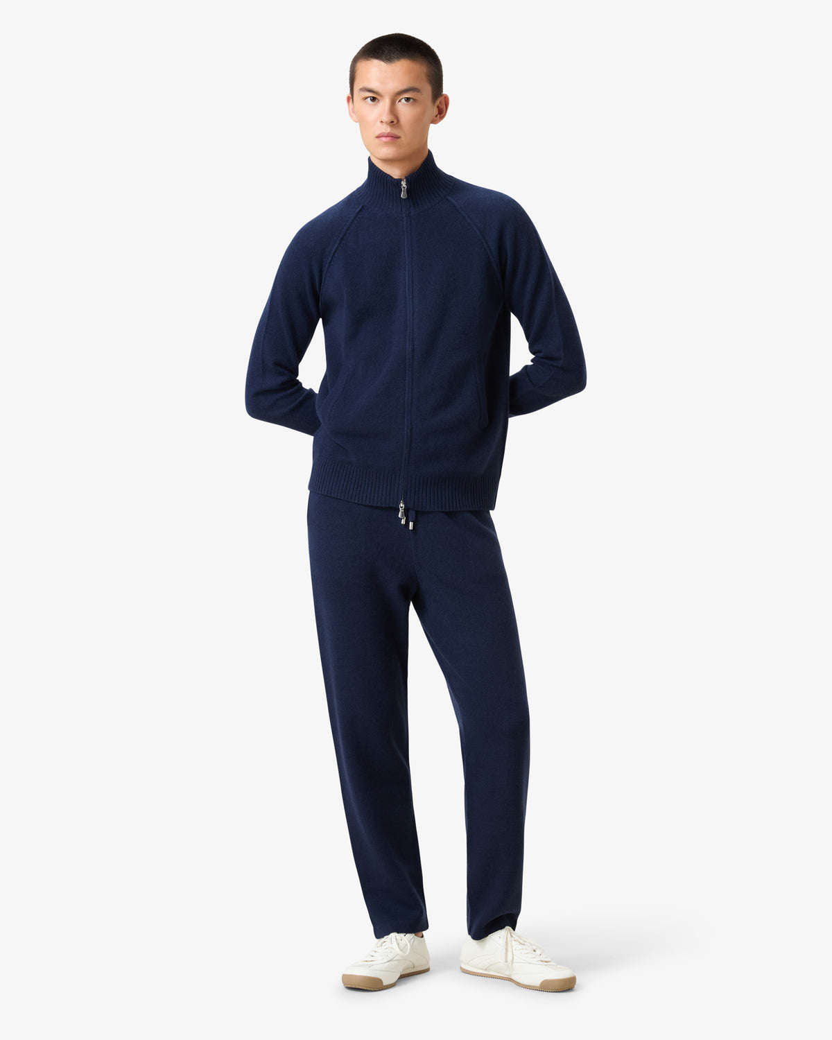 Lambs Wool Tracksuit Vest - Dark Navy