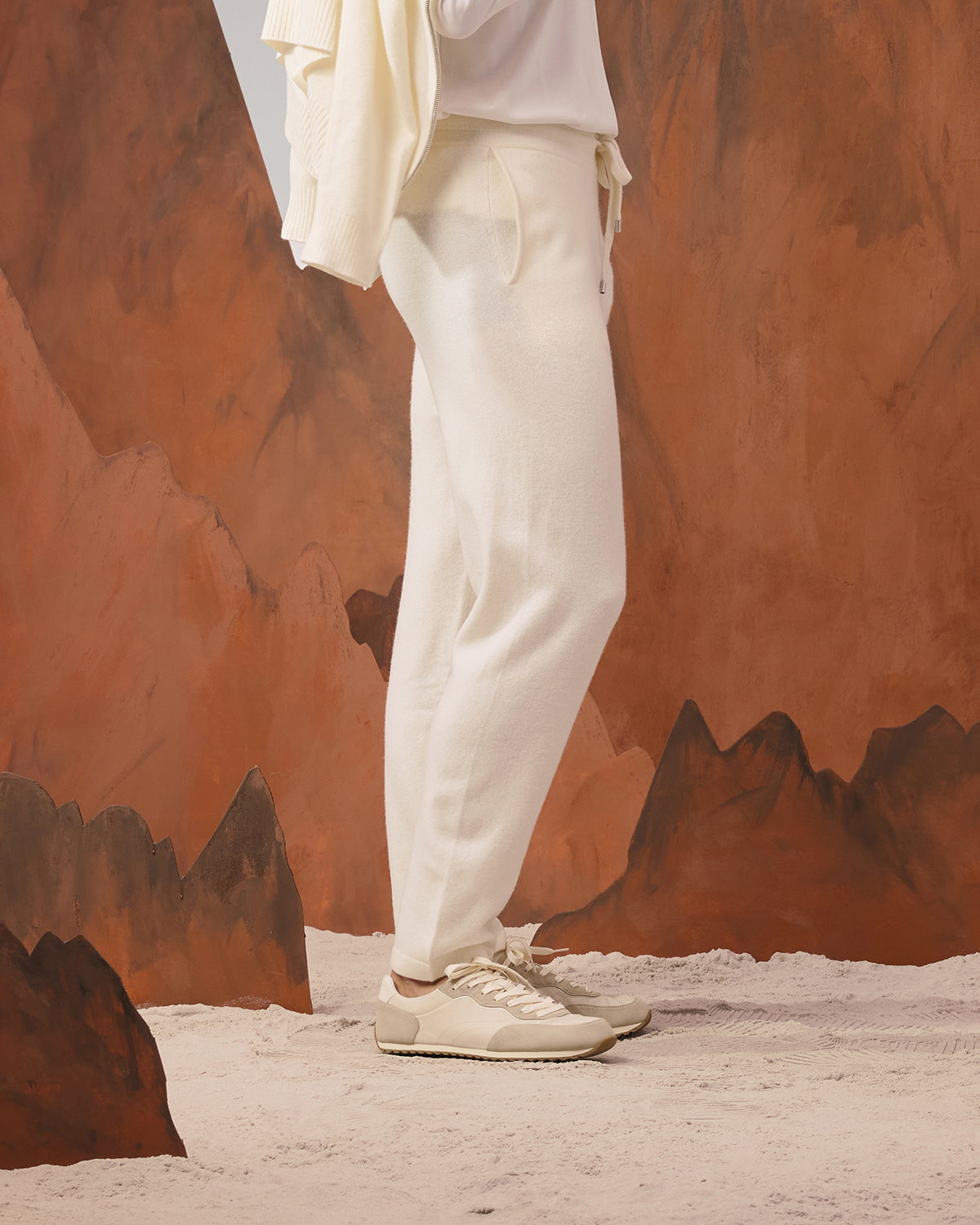 Lambs Wool Tracksuit Pants - Off White