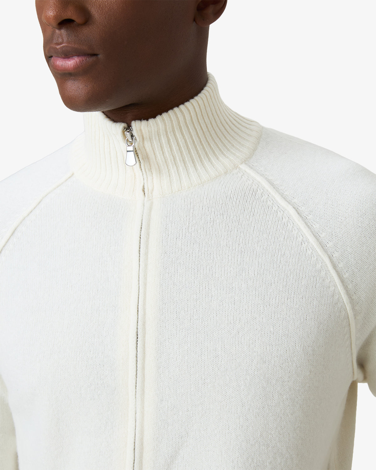 Lambs Wool Tracksuit Vest - Off White