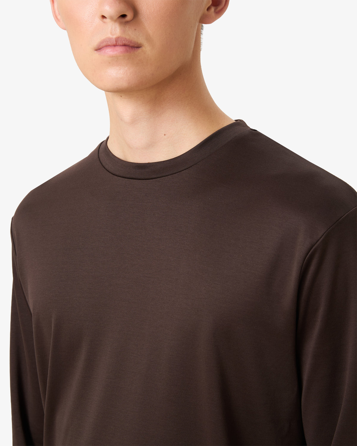 Mercerized Longsleeve - Deep Brown