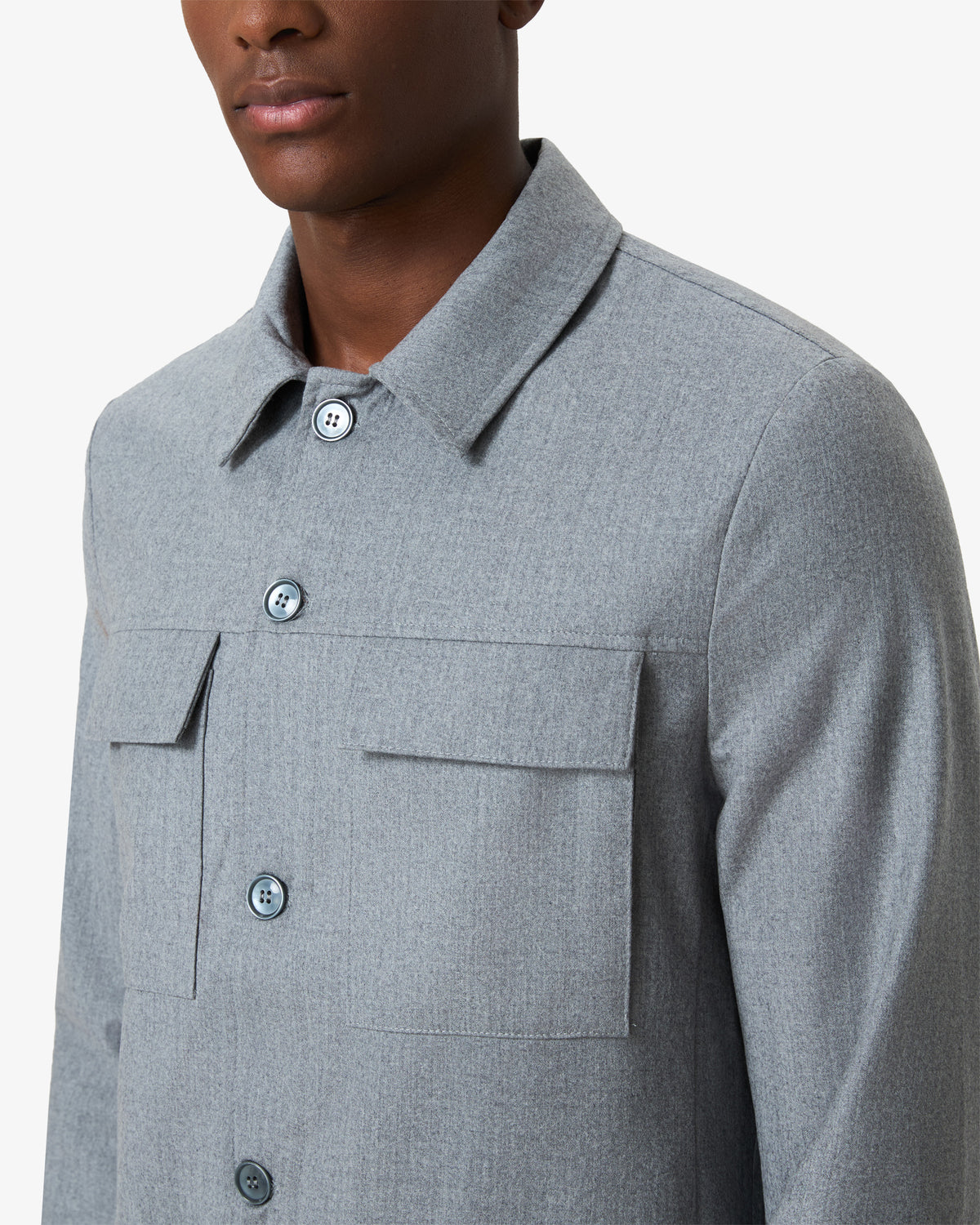 Wool Overshirt - Grey