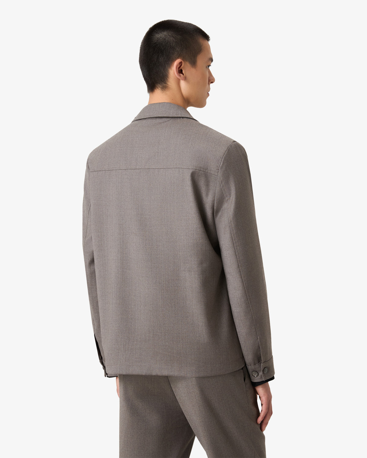 Wool Overshirt - Taupe