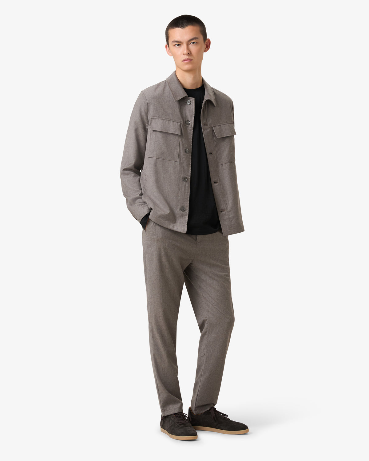 Wool Overshirt - Taupe