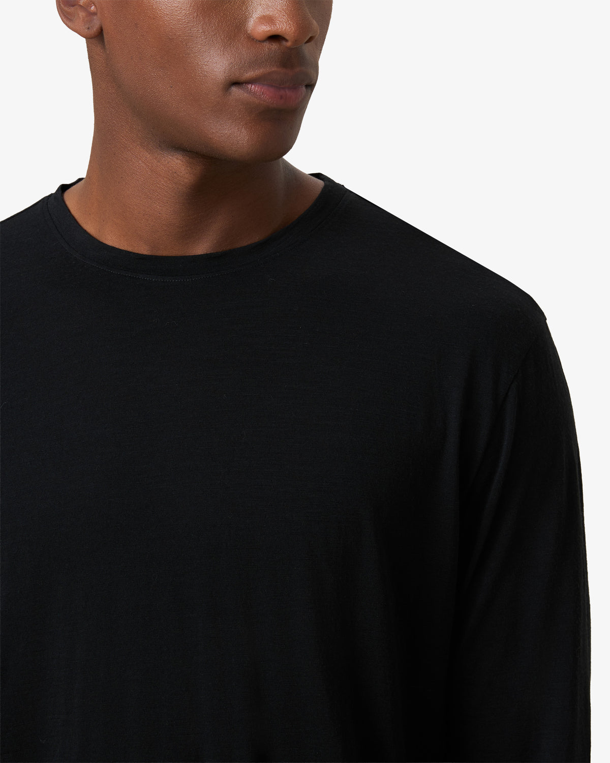 Wool Longsleeve T-shirt - Black