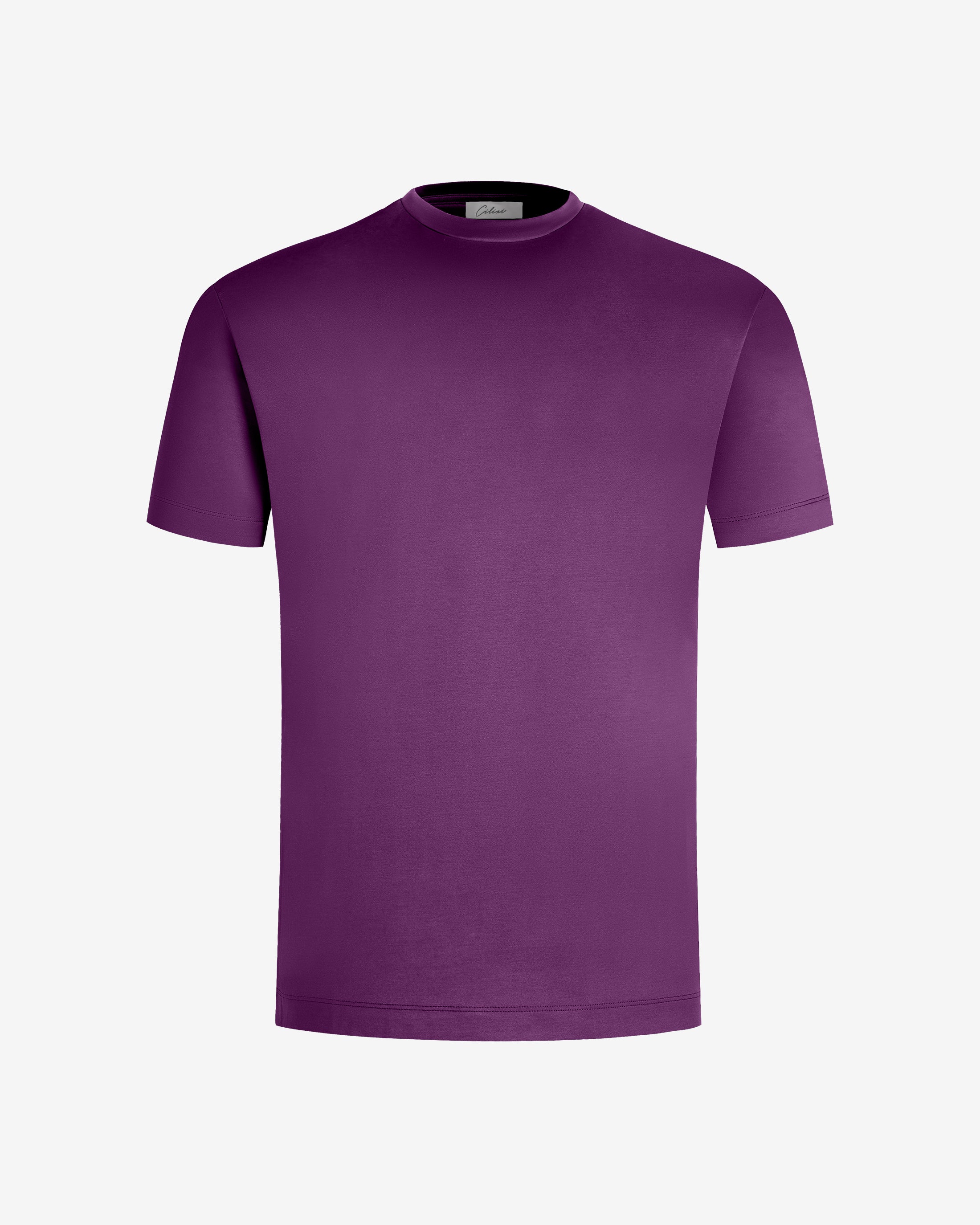 DOUBLE MERCERIZED T-SHIRT - Aubergine Tee