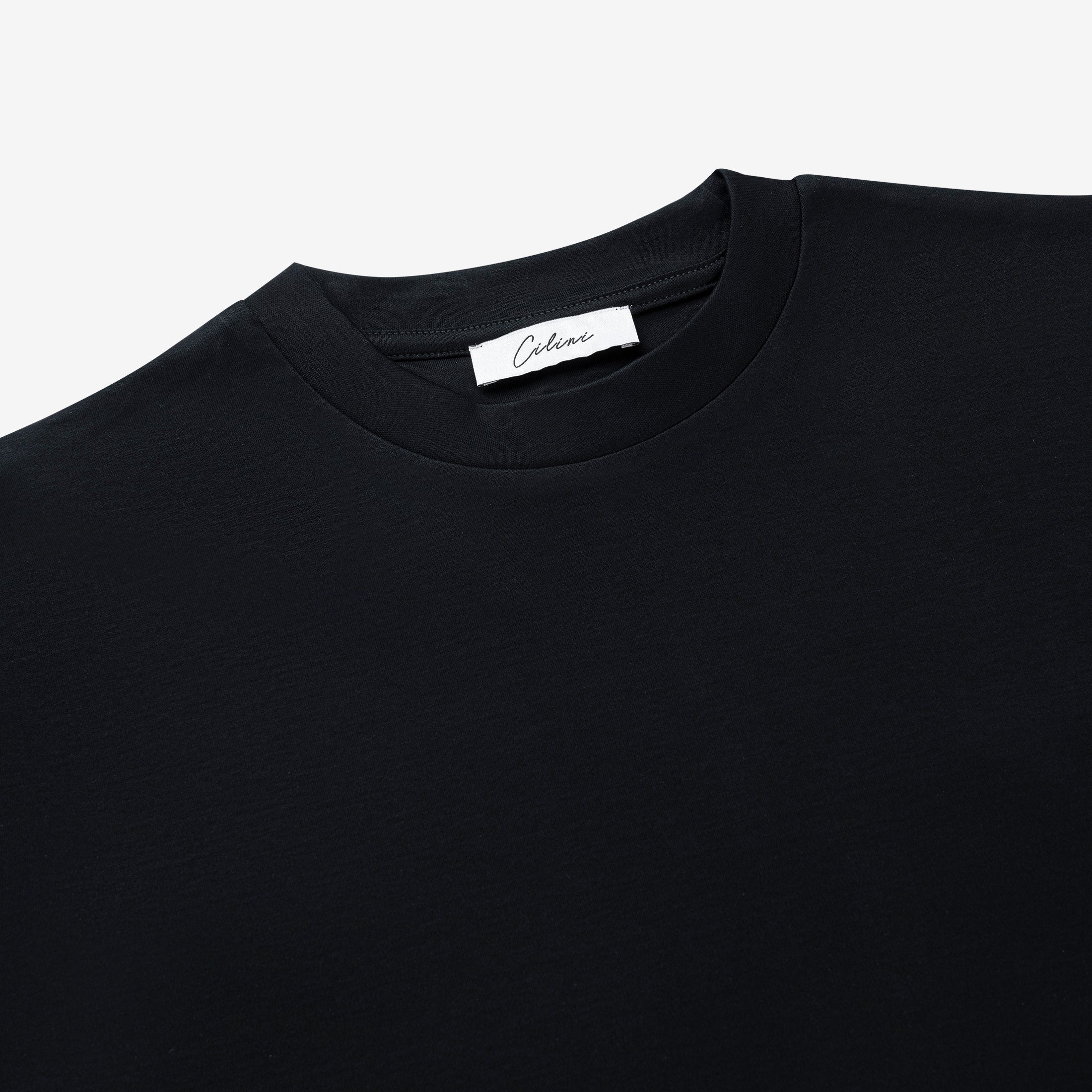 Double Mercerized T-shirt - Black