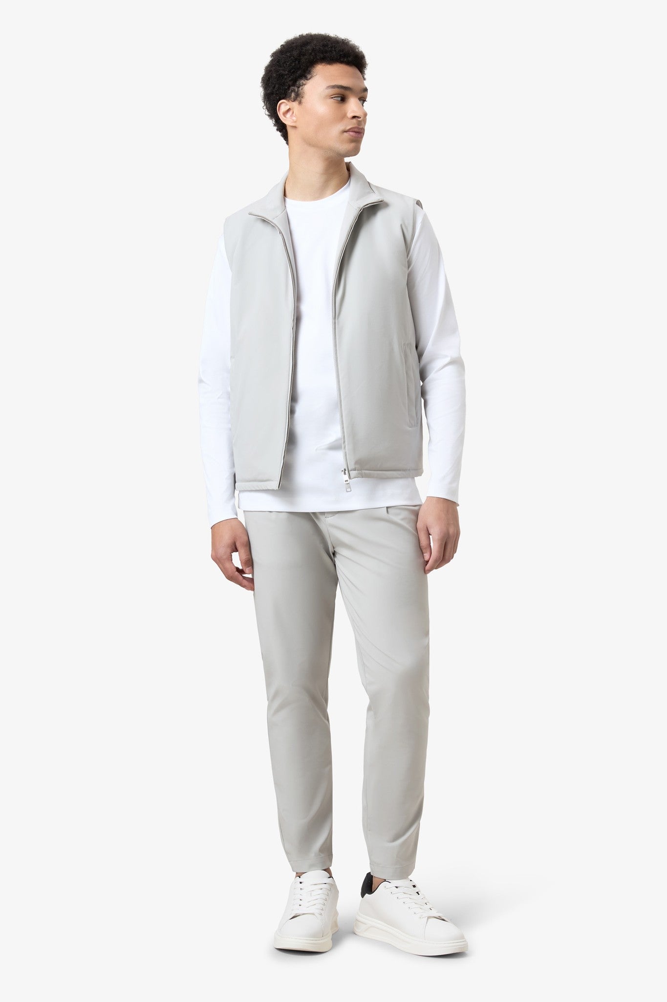 Padded Bodywarmer Stone Grey