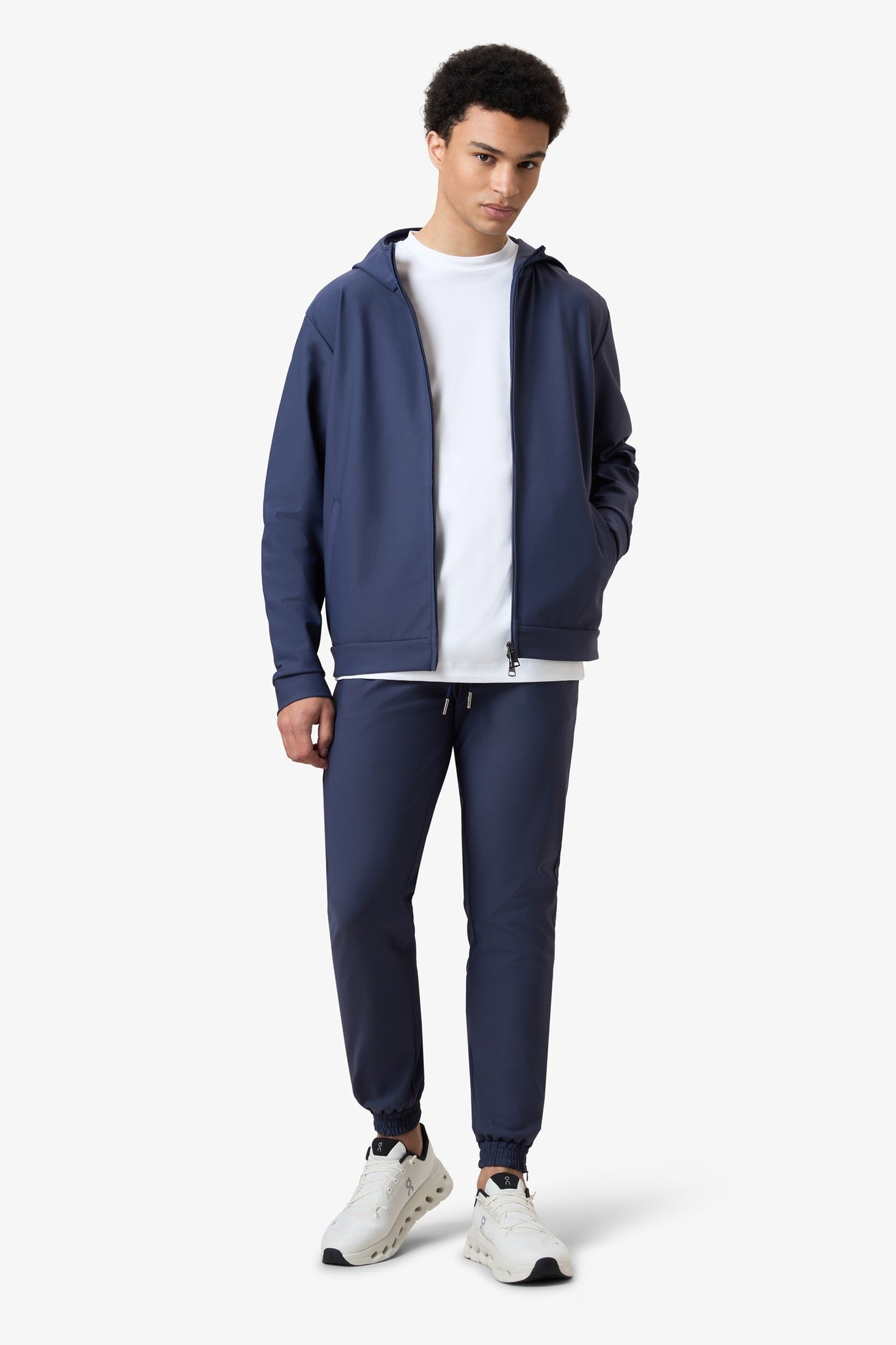 Hooded Tracksuit Vest Navy