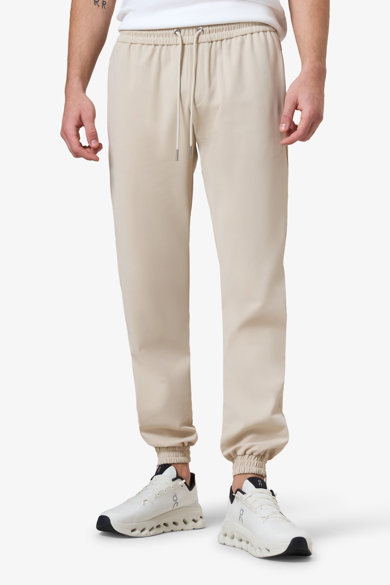 Hooded Tracksuit Pants Beige