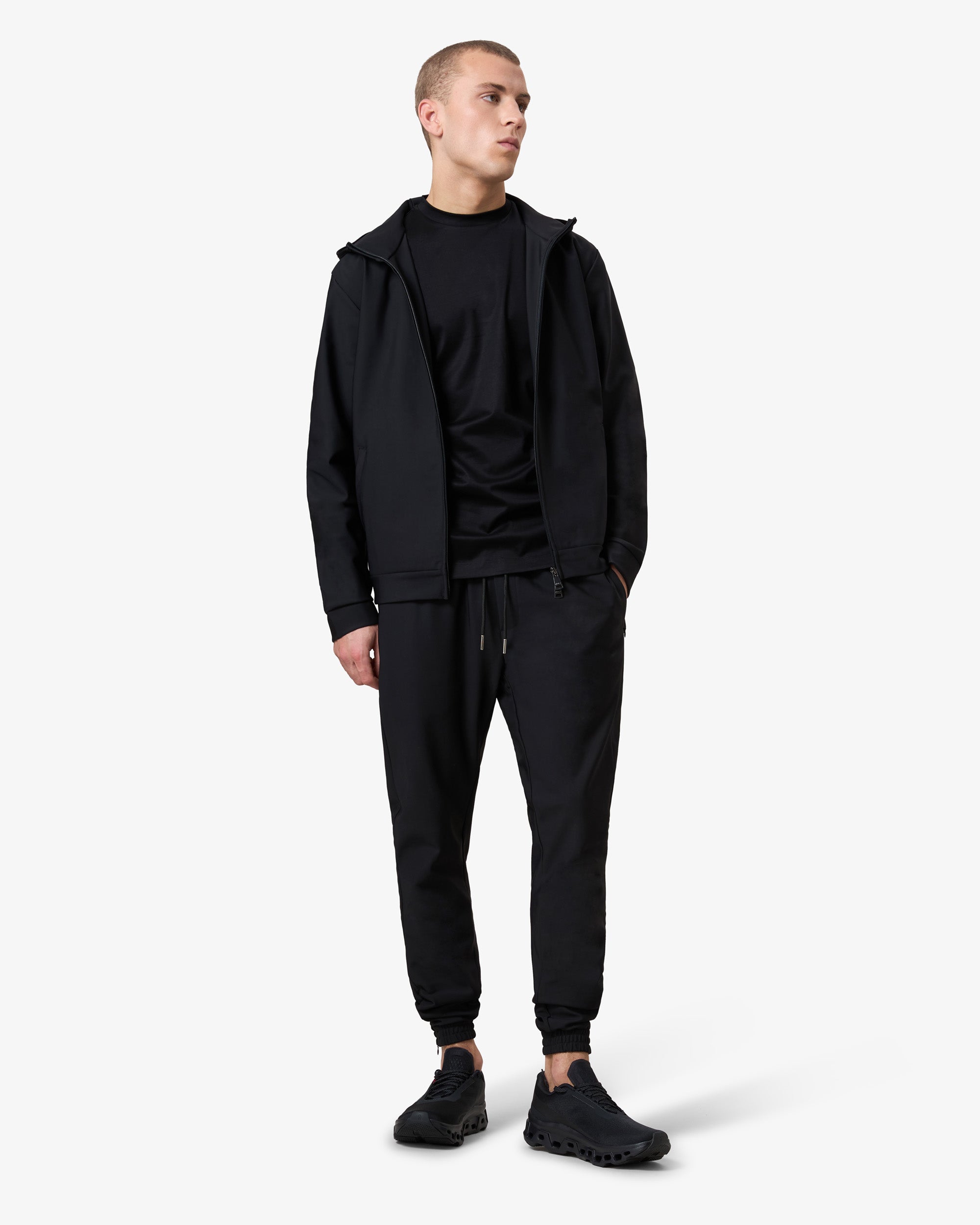 Hooded Tracksuit Vest Black