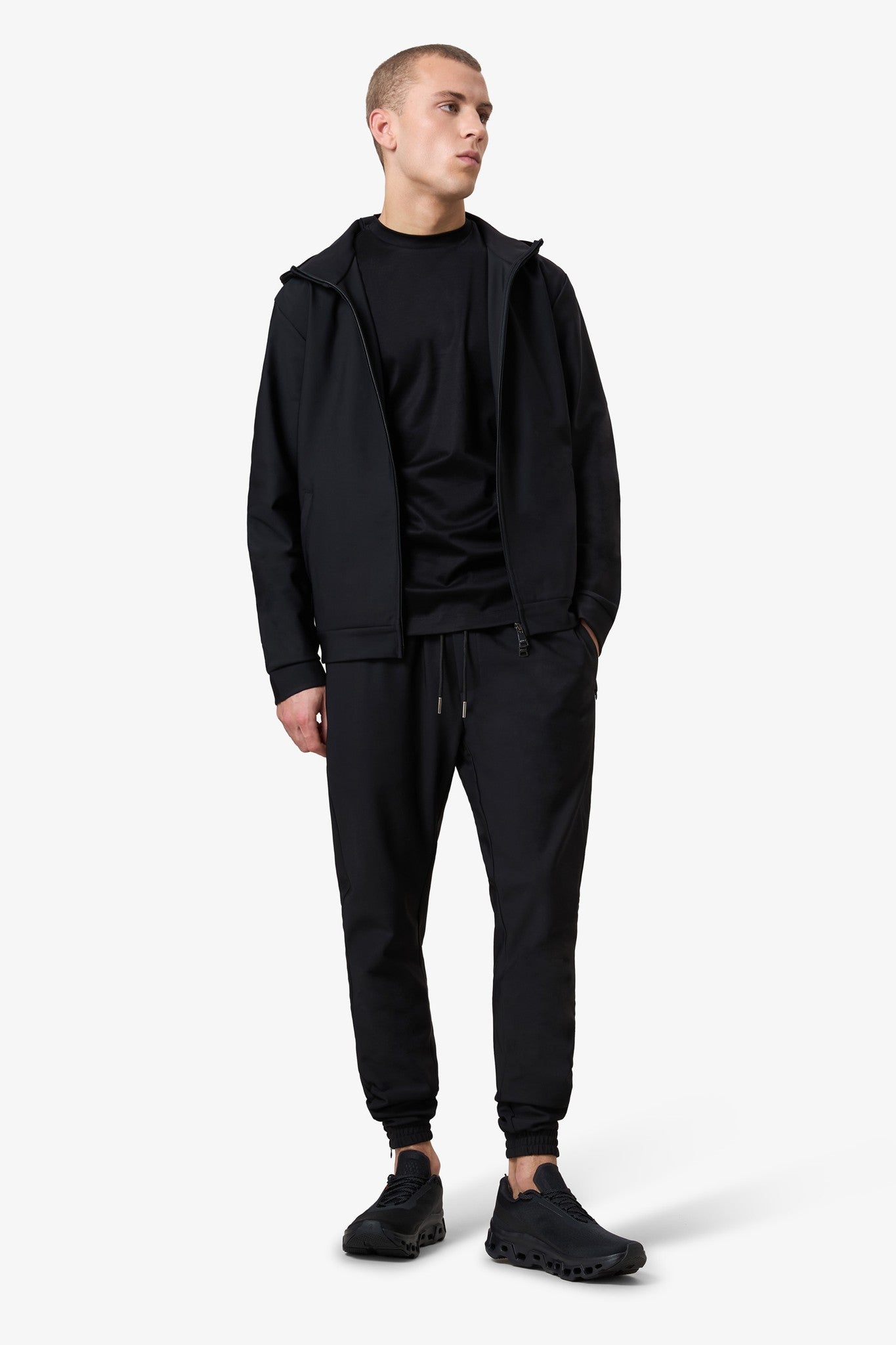 Hooded Tracksuit Vest Black