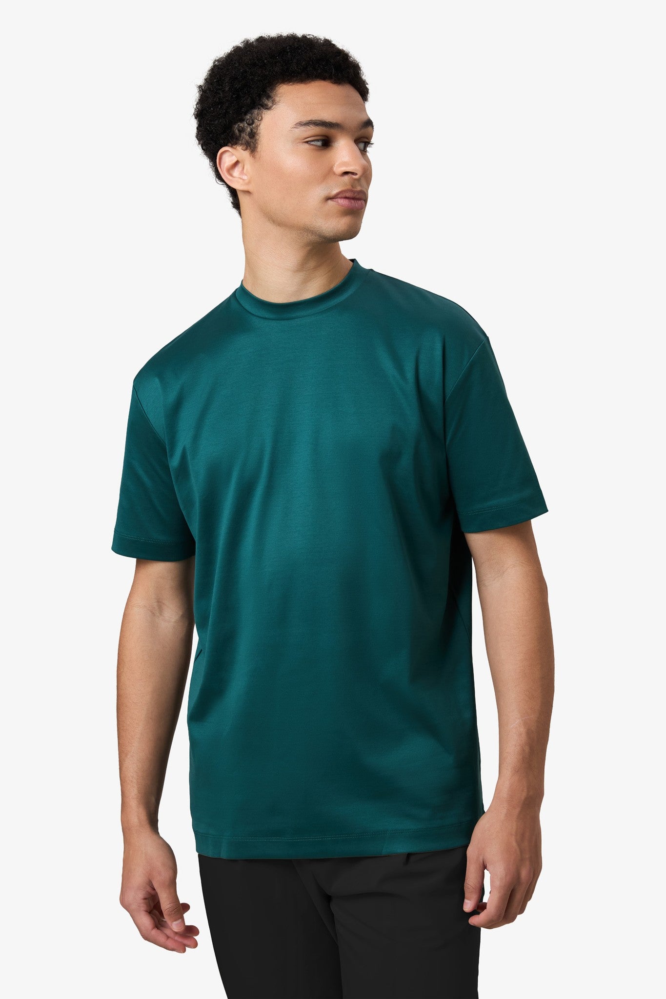 Mercerized Supima T-shirt - Petrol Green