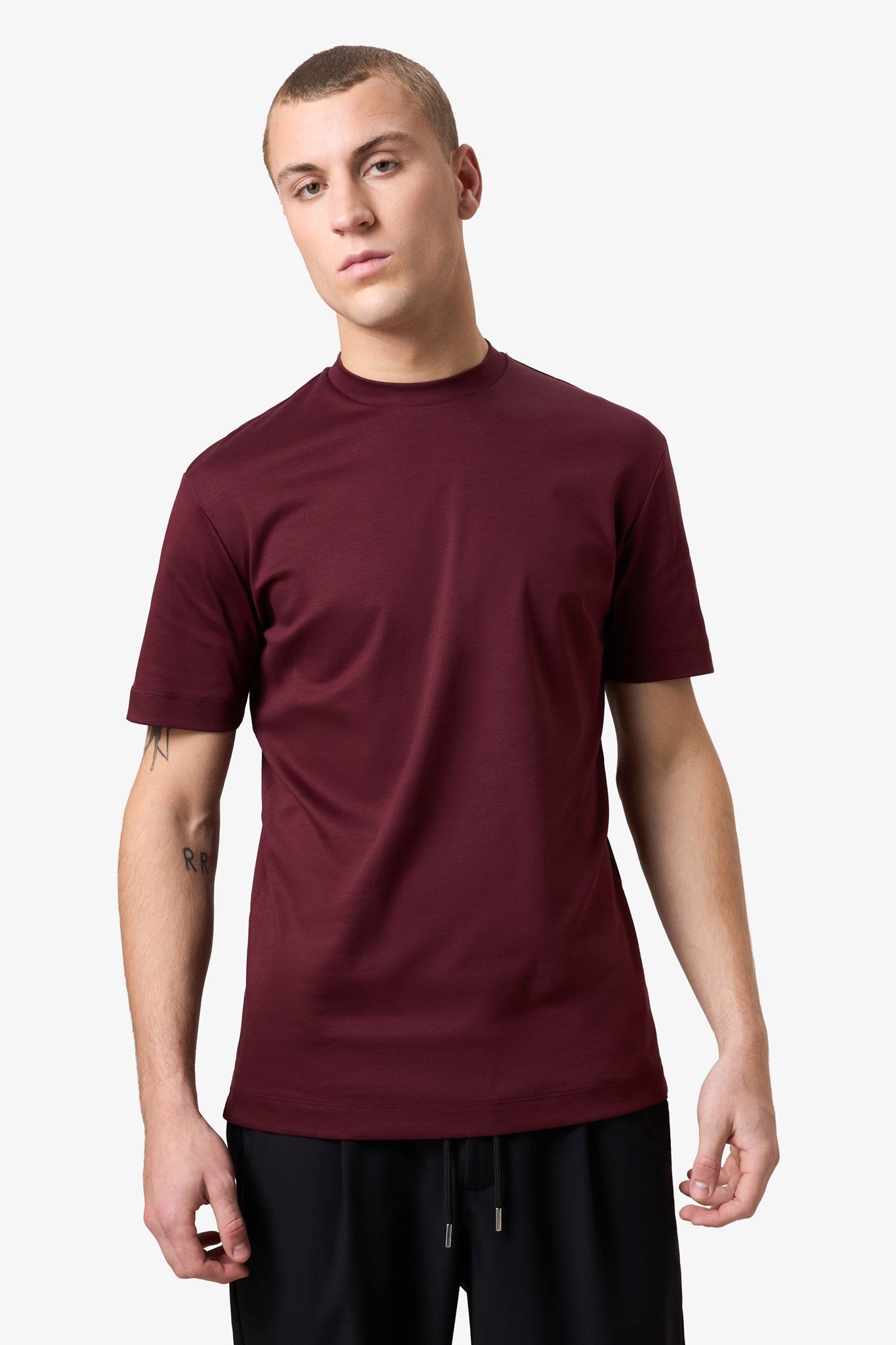 Mercerized Supima T-shirt - Burgundy