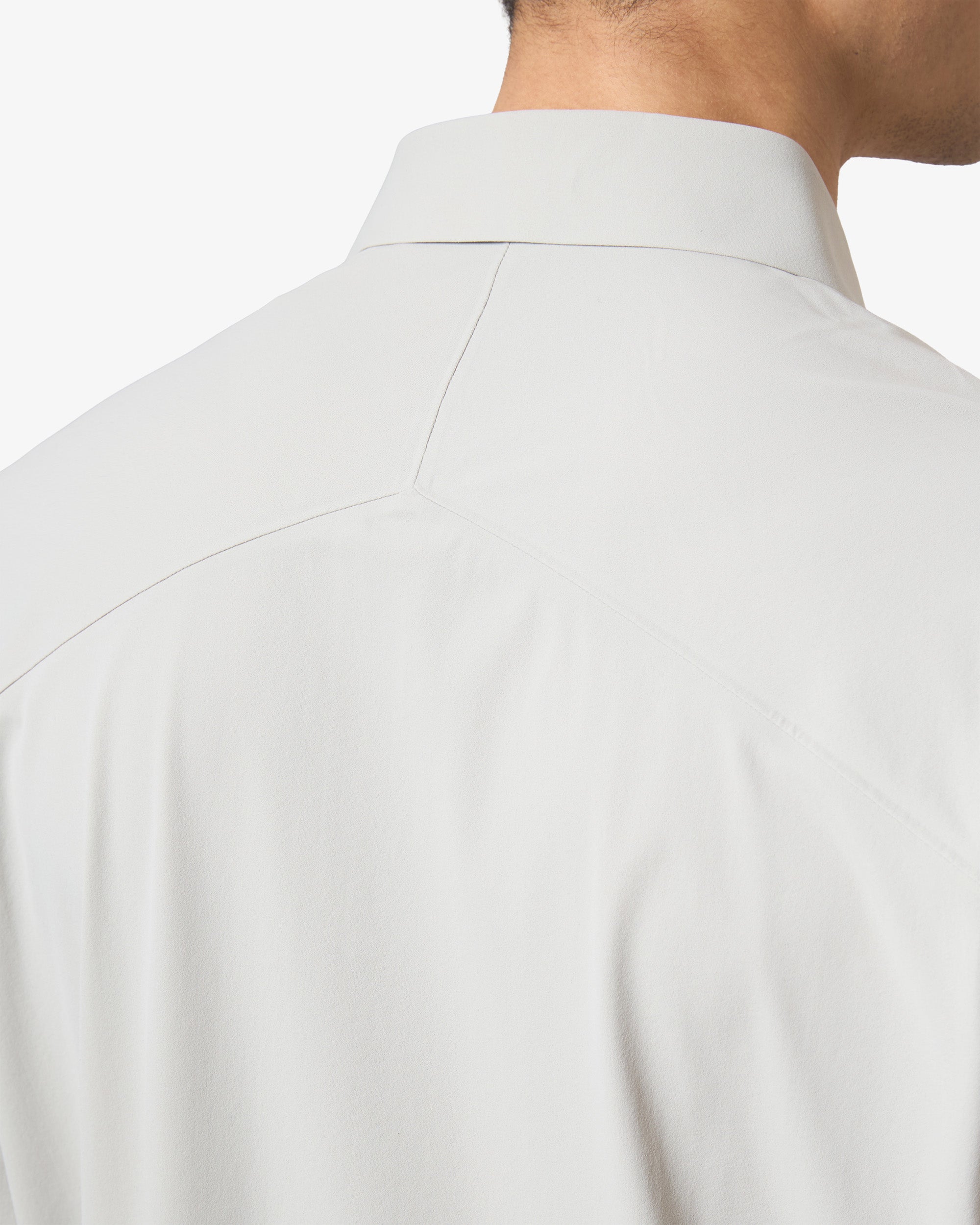 Stretch Pocket Overshirt - Light Grey