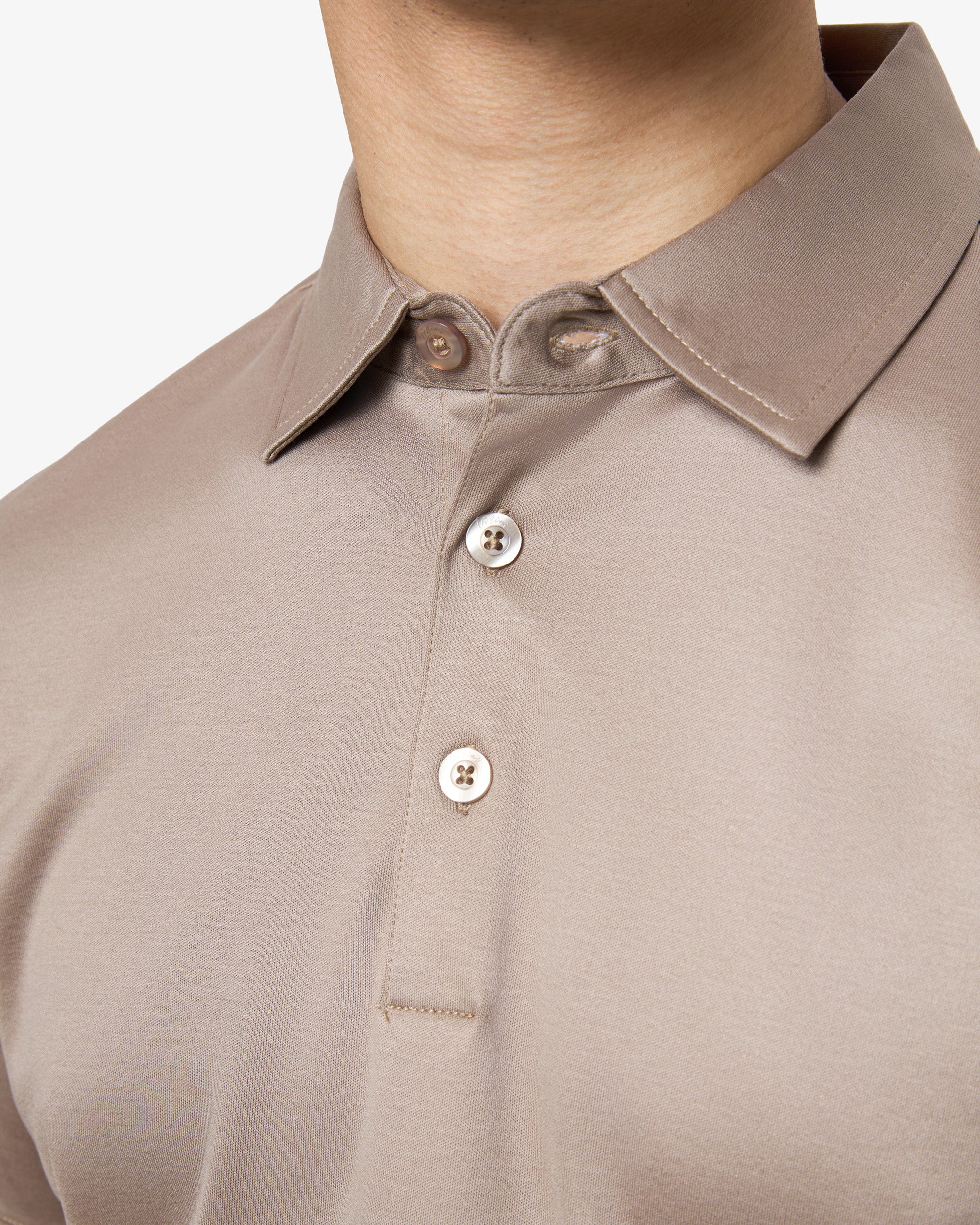 Mercerized Polo - Taupe