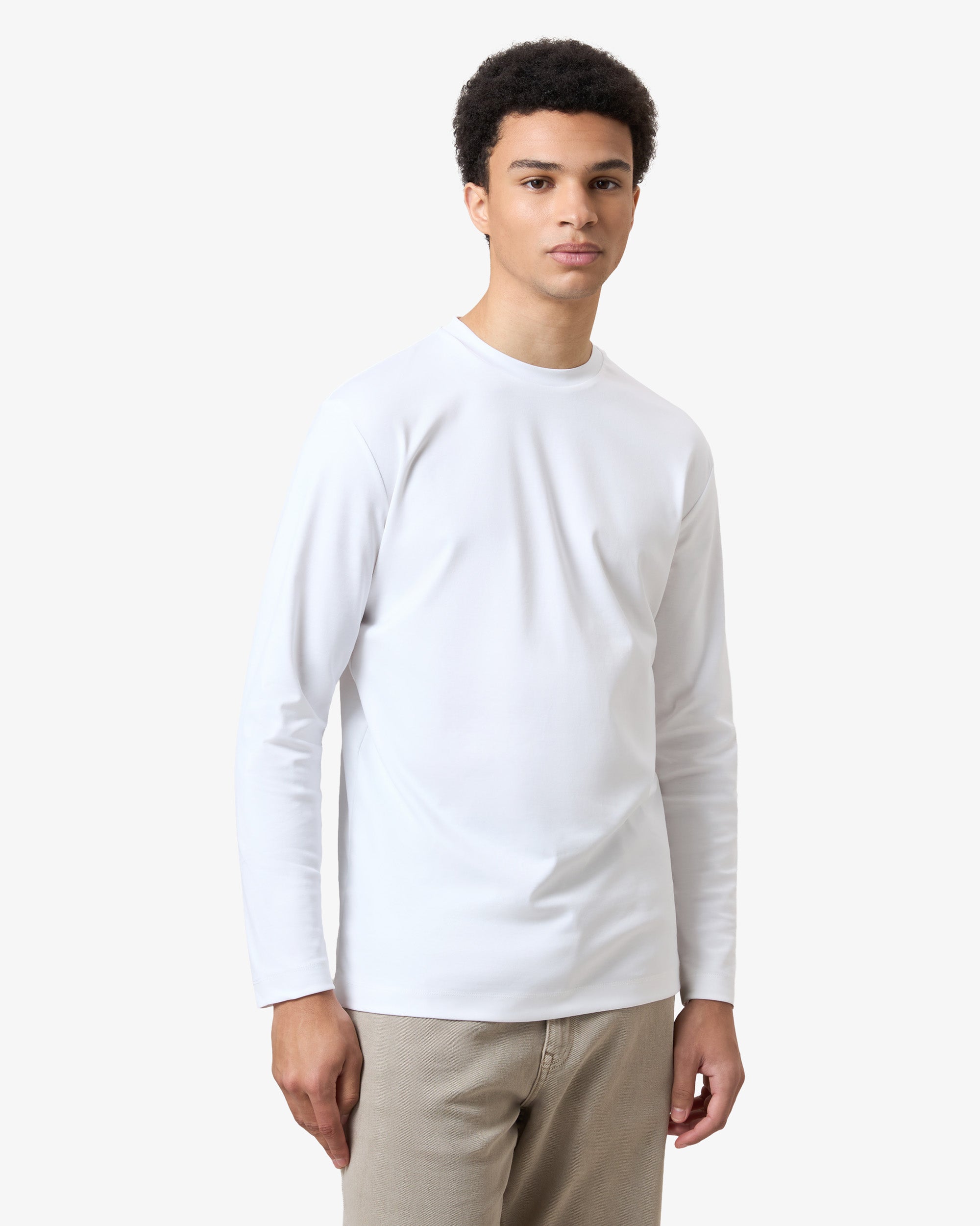 Mercerized Longsleeve - White