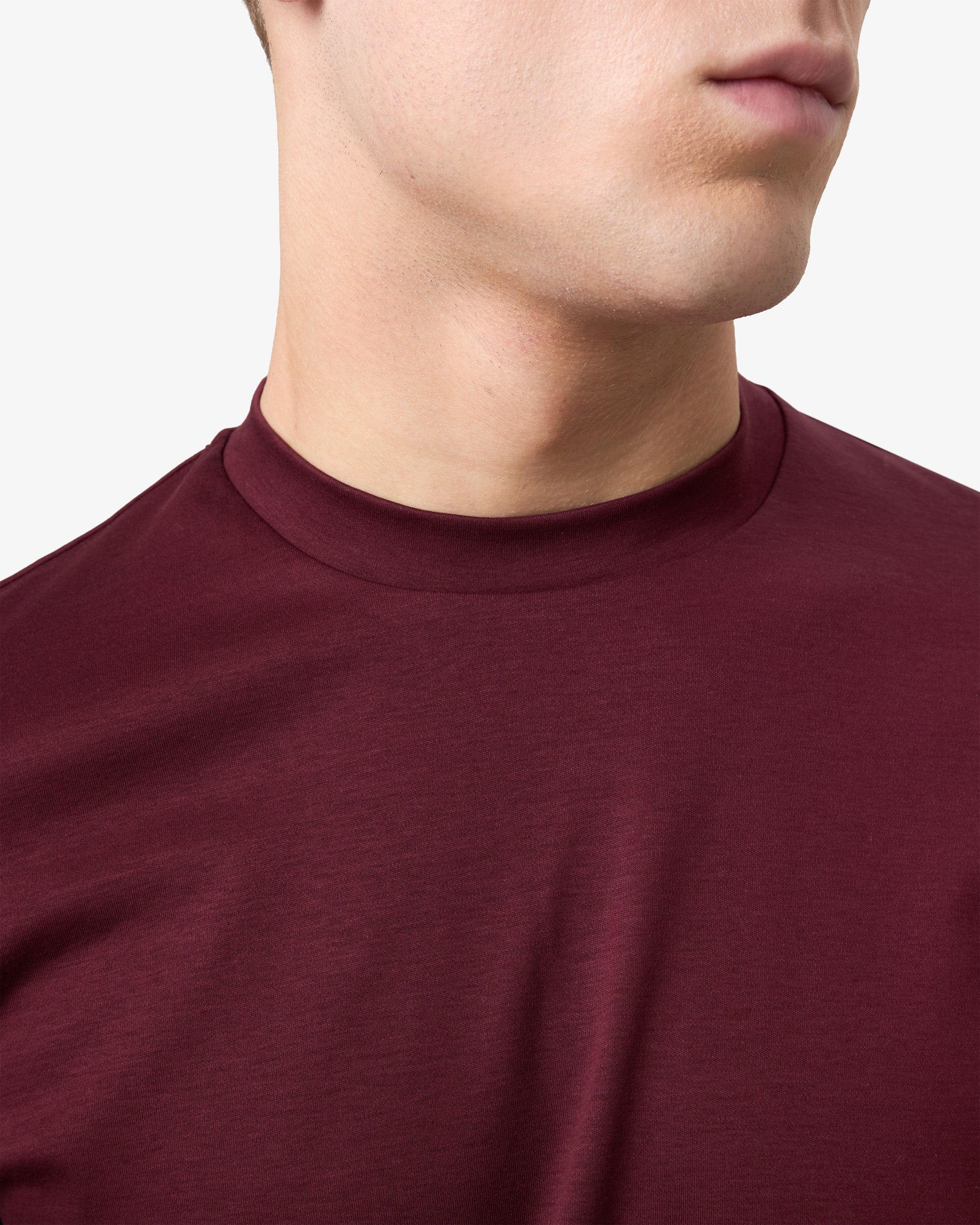 Mercerized Supima T-shirt - Burgundy