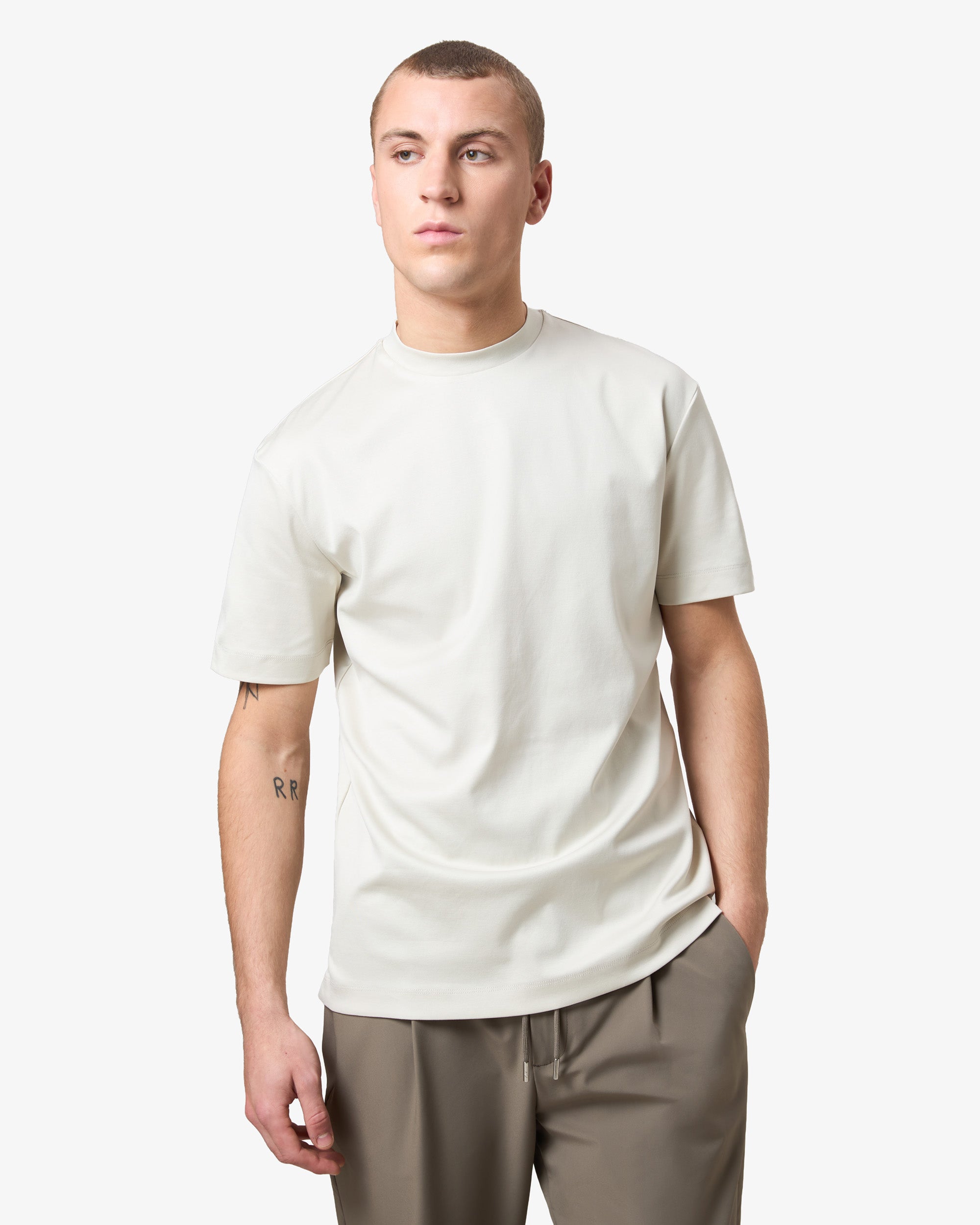 Double Mercerized T-shirt - Pearl White