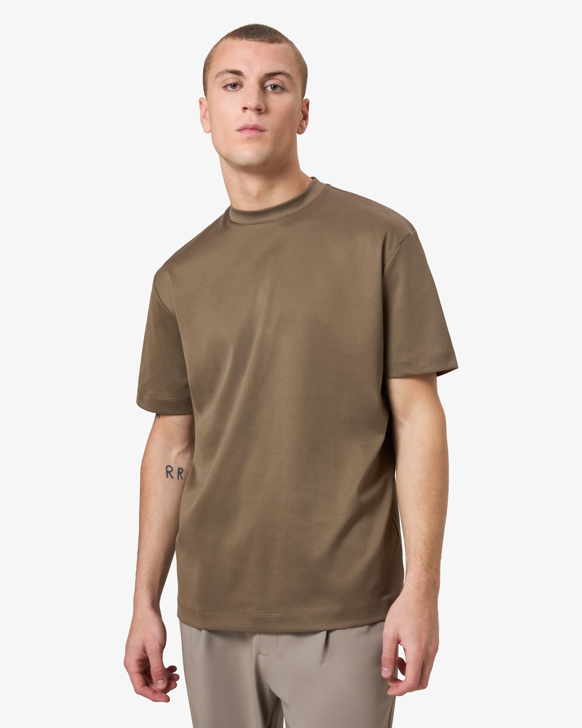 Double Mercerized T-shirt - Gold Brown