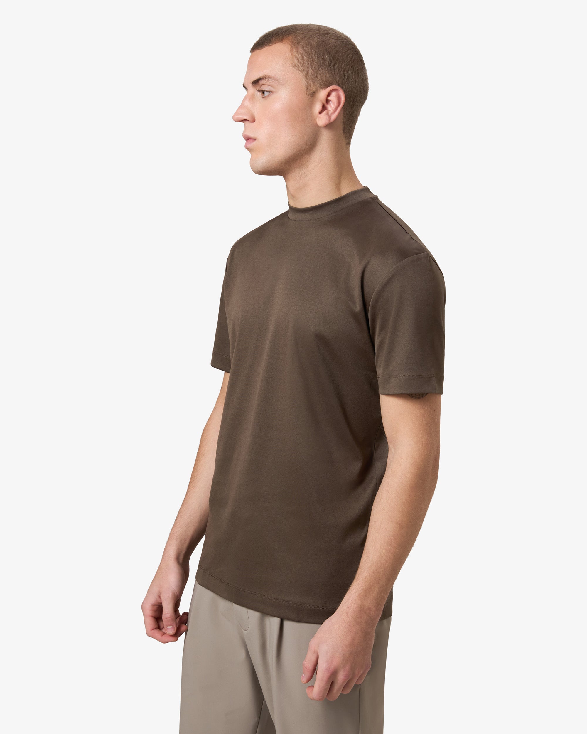 Mercerized Supima T-shirt - Coffee