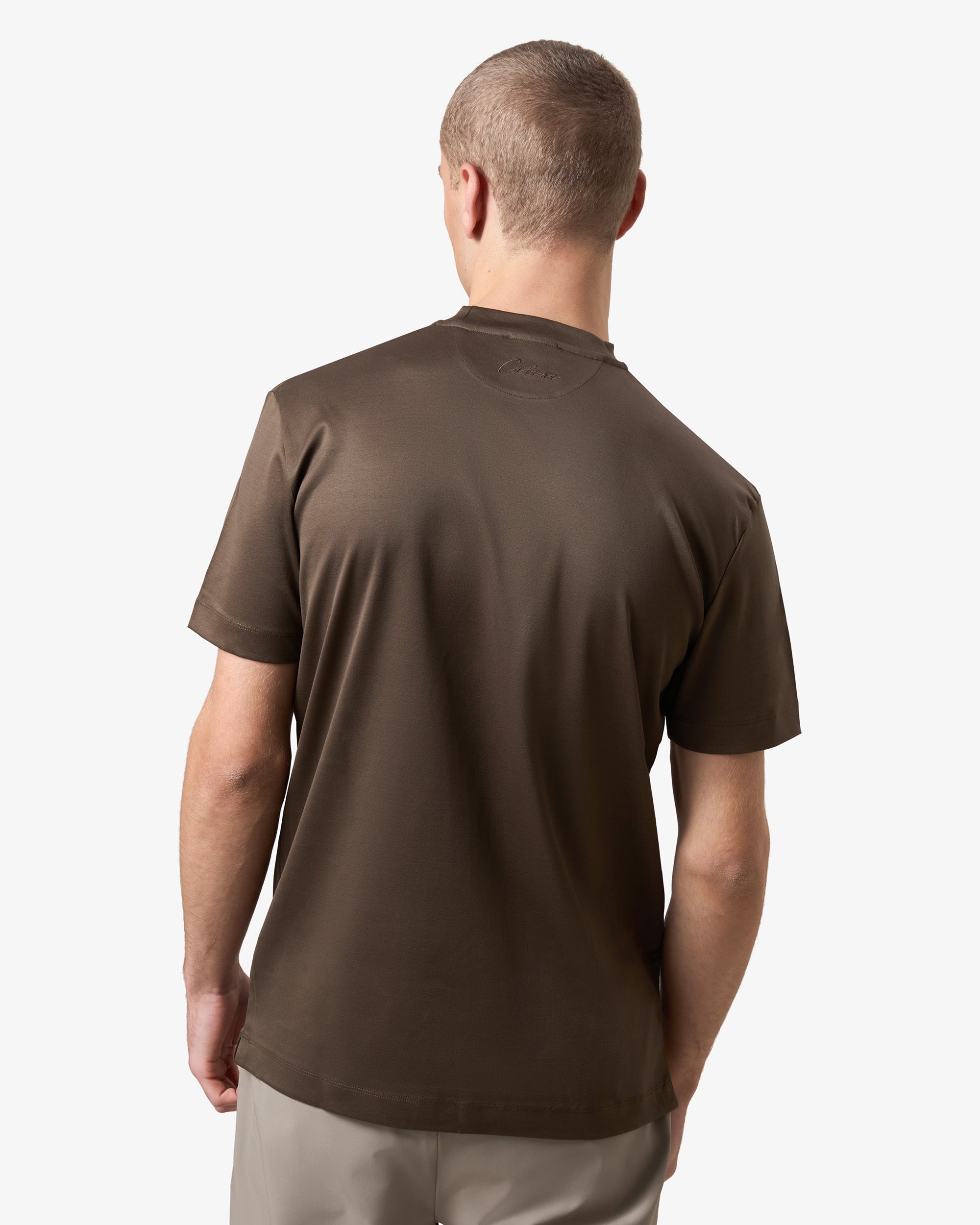 Mercerized Supima T-shirt - Coffee
