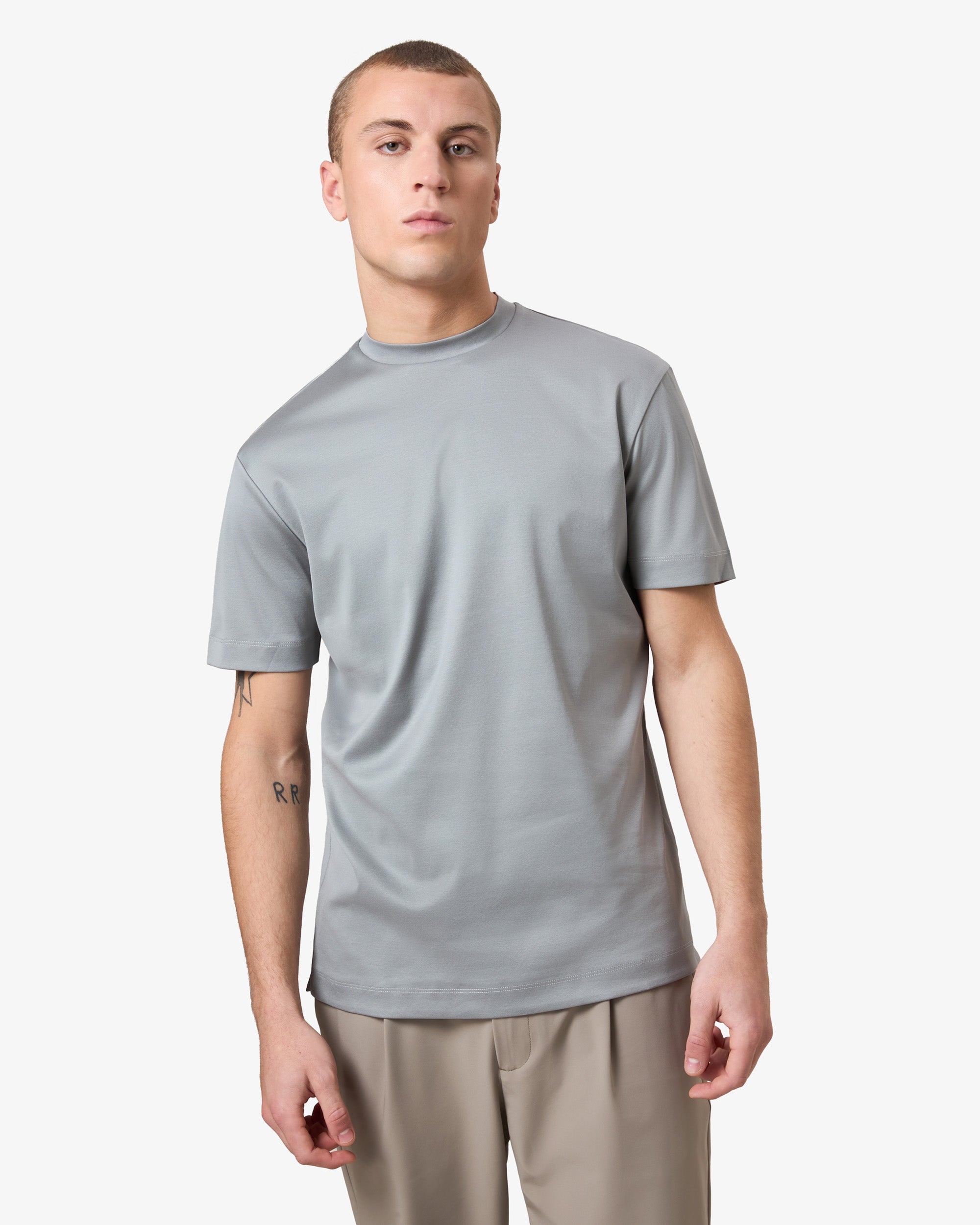 Double Mercerized T-shirt - Light Grey