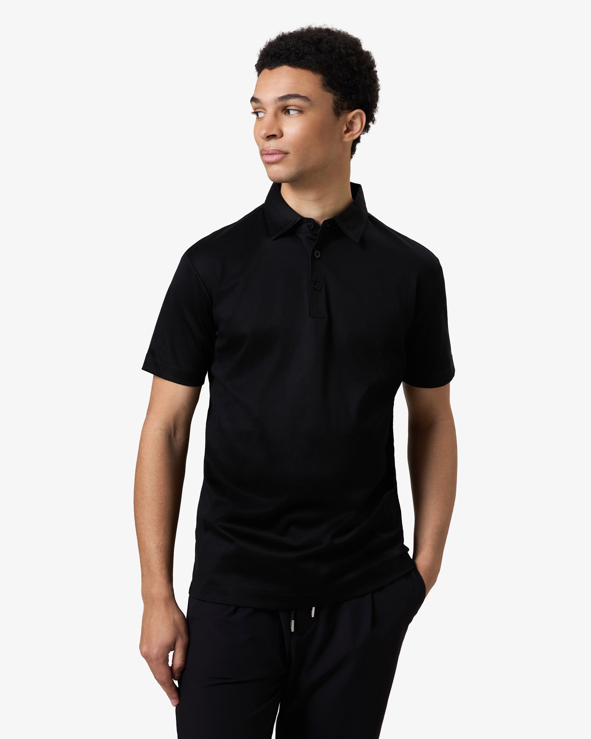 Mercerized Polo - Black