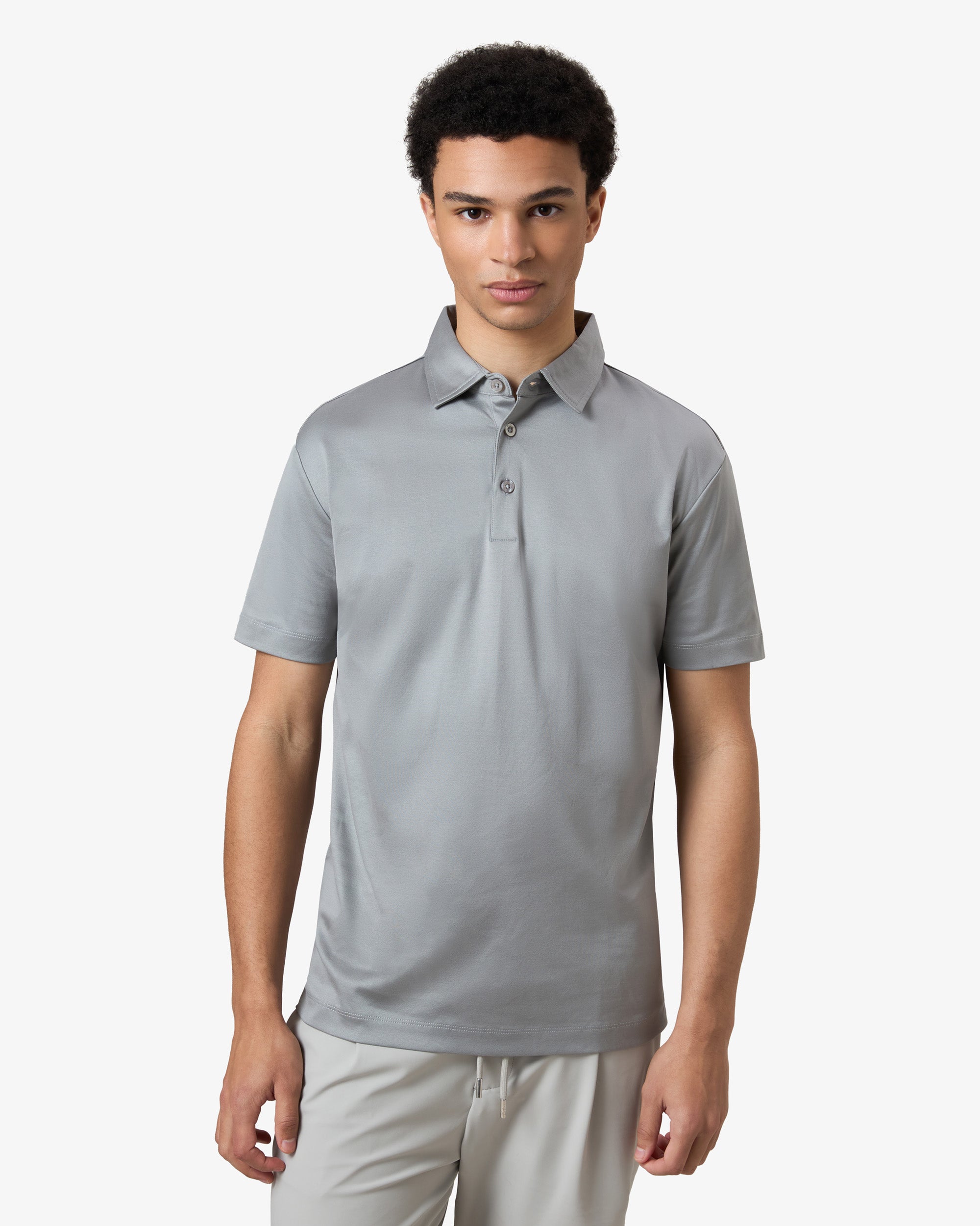 Mercerized Polo - Grey