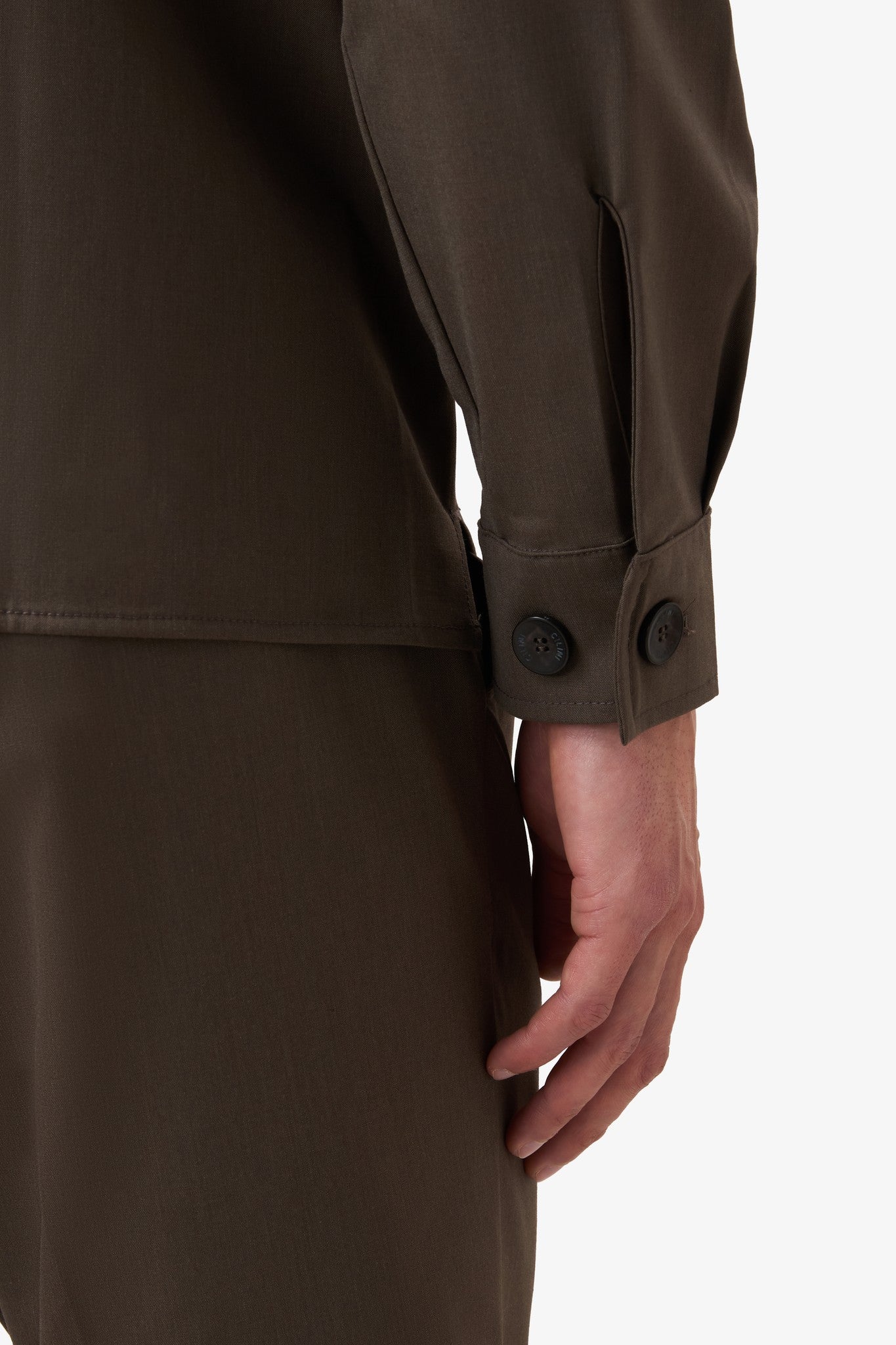 Cilini Wool button jacket Dark Taupe