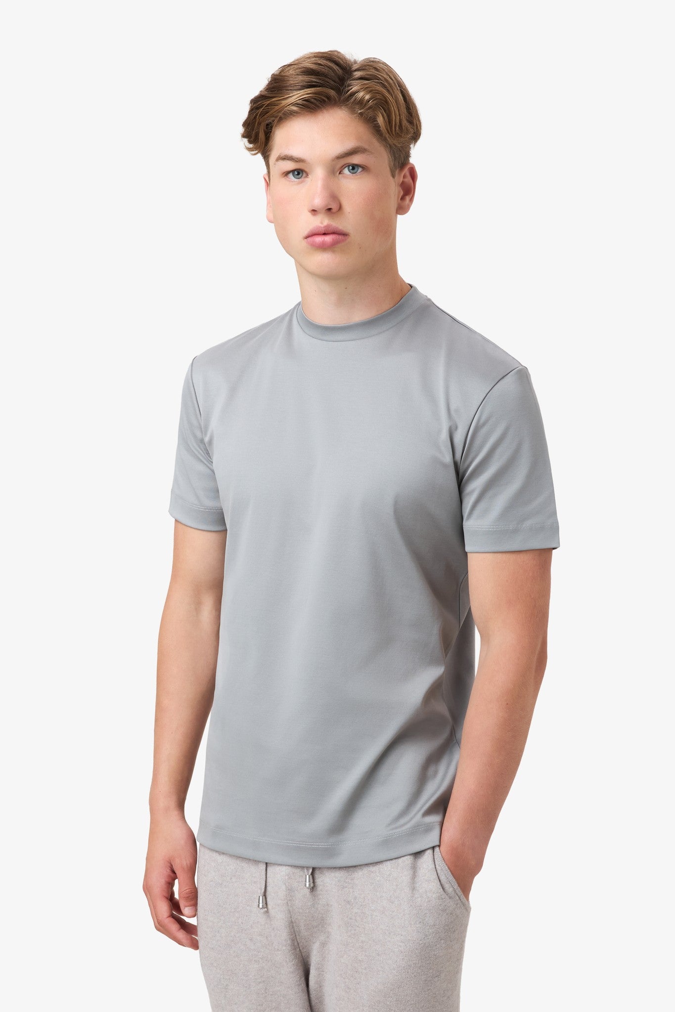 Double Mercerized T-shirt - Light Grey