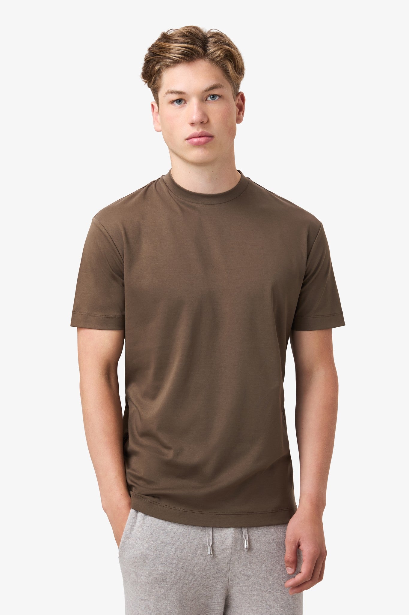 Double Mercerized T-shirt - Brown
