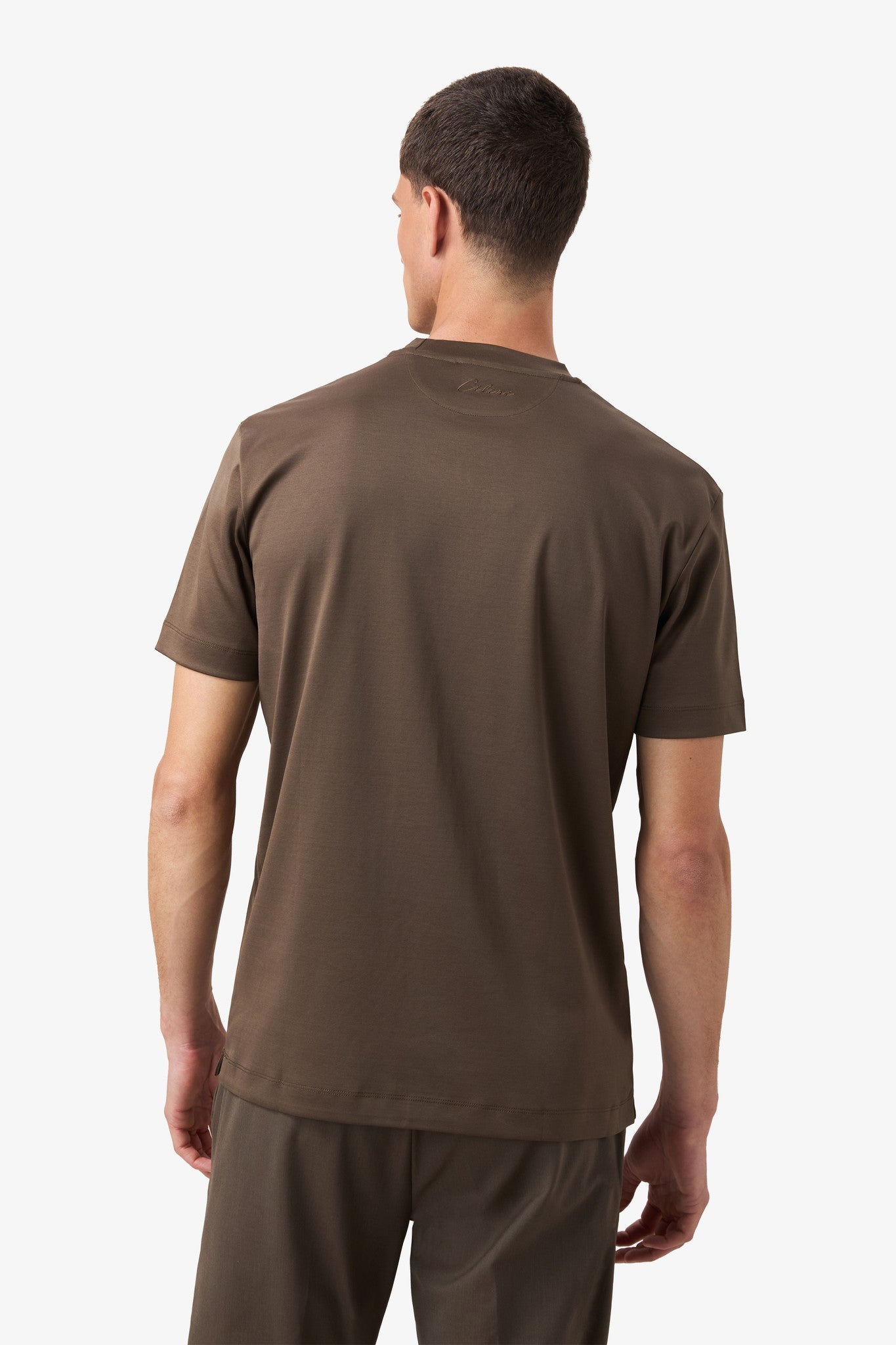 Double Mercerized T-shirt - Dark Brown