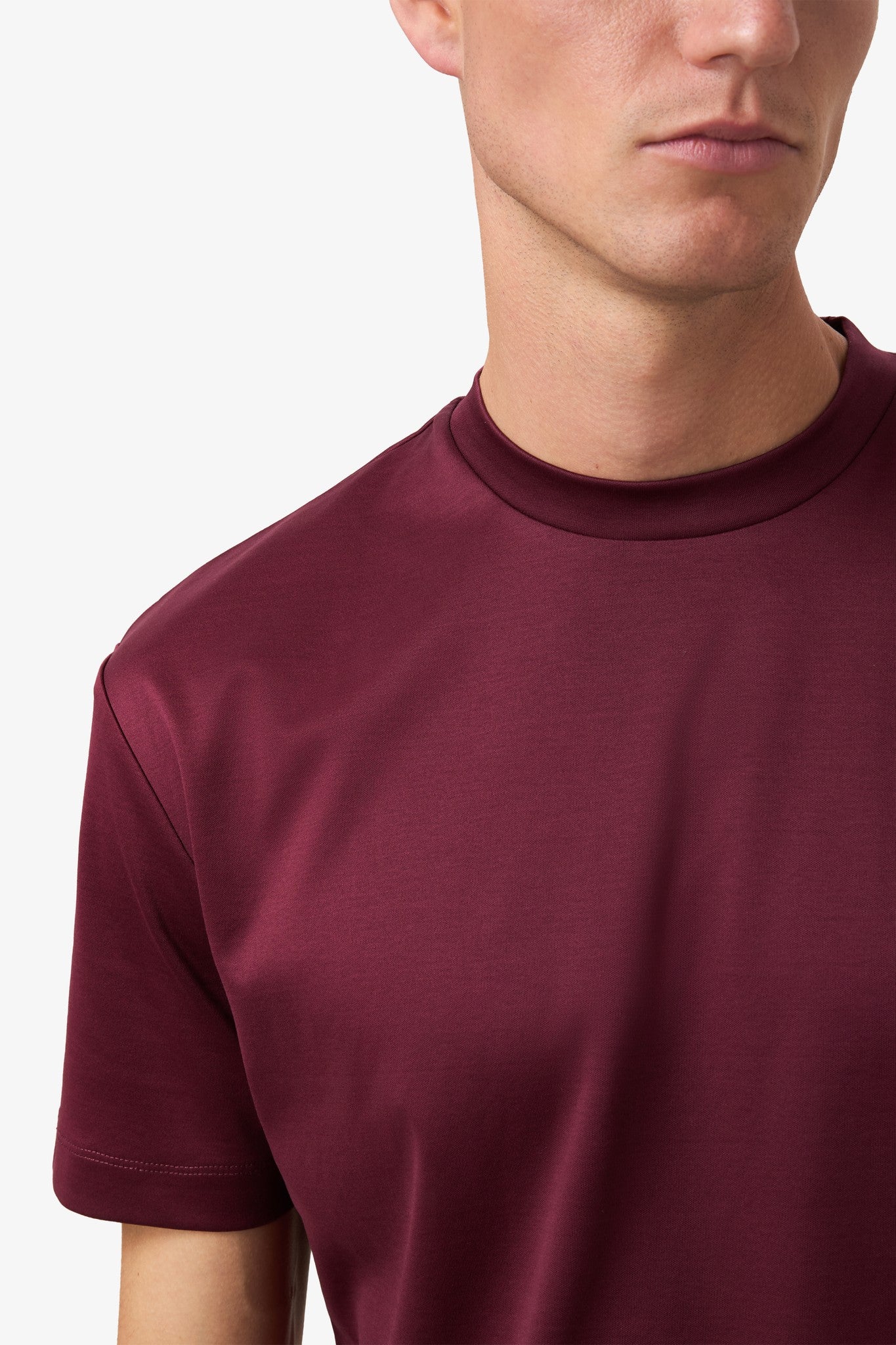 Mercerized Supima T-shirt - Burgundy