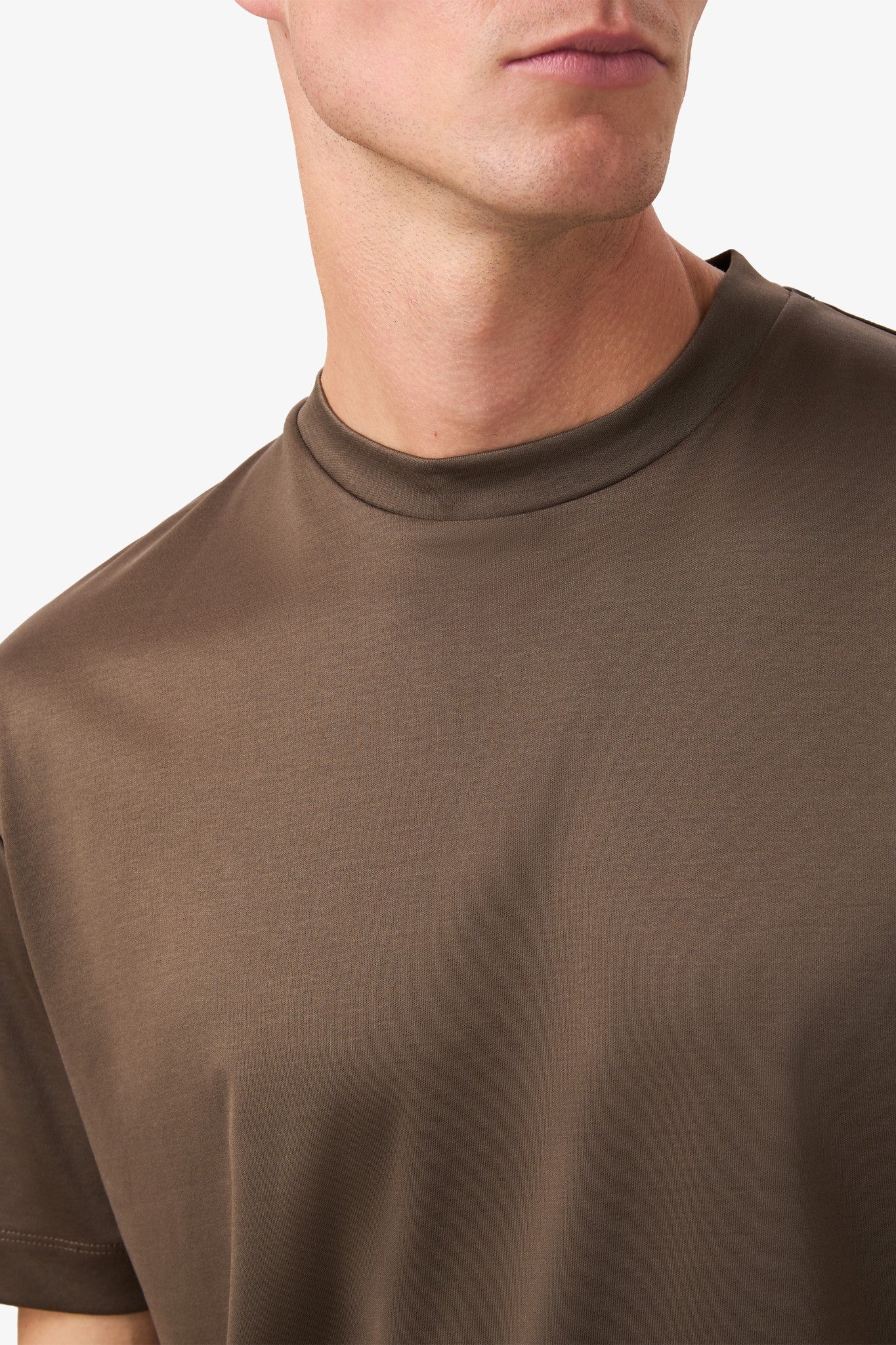 Double Mercerized T-shirt - Gold Brown