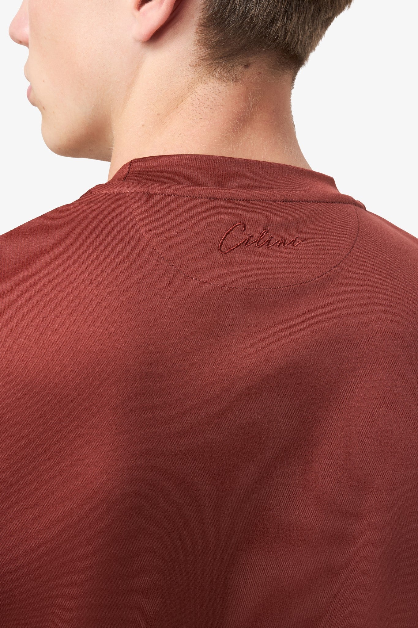 Double Mercerized Supima Tee - Maroon
