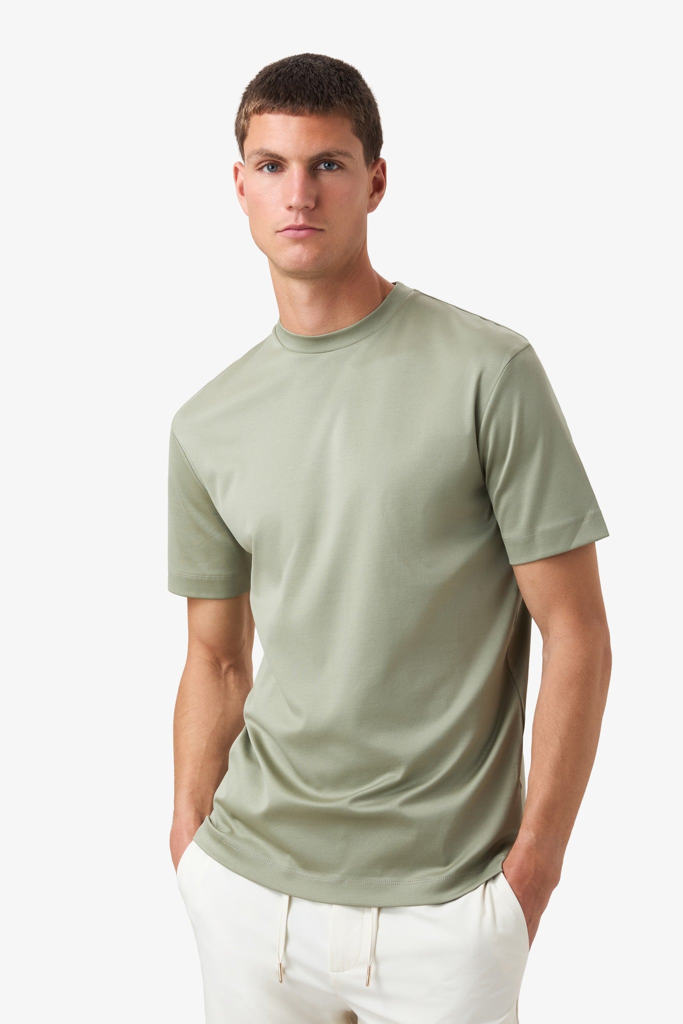 Double Mercerized Supima Tee - Grass Green