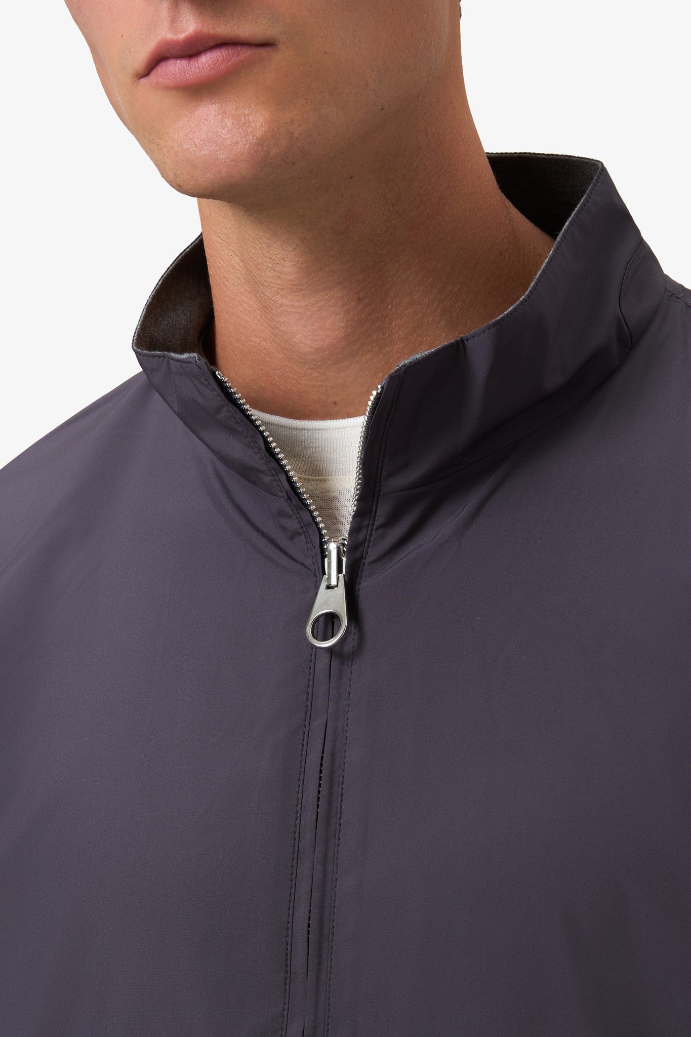 Reversible Stand-Up Collar Jacket Rock Grey