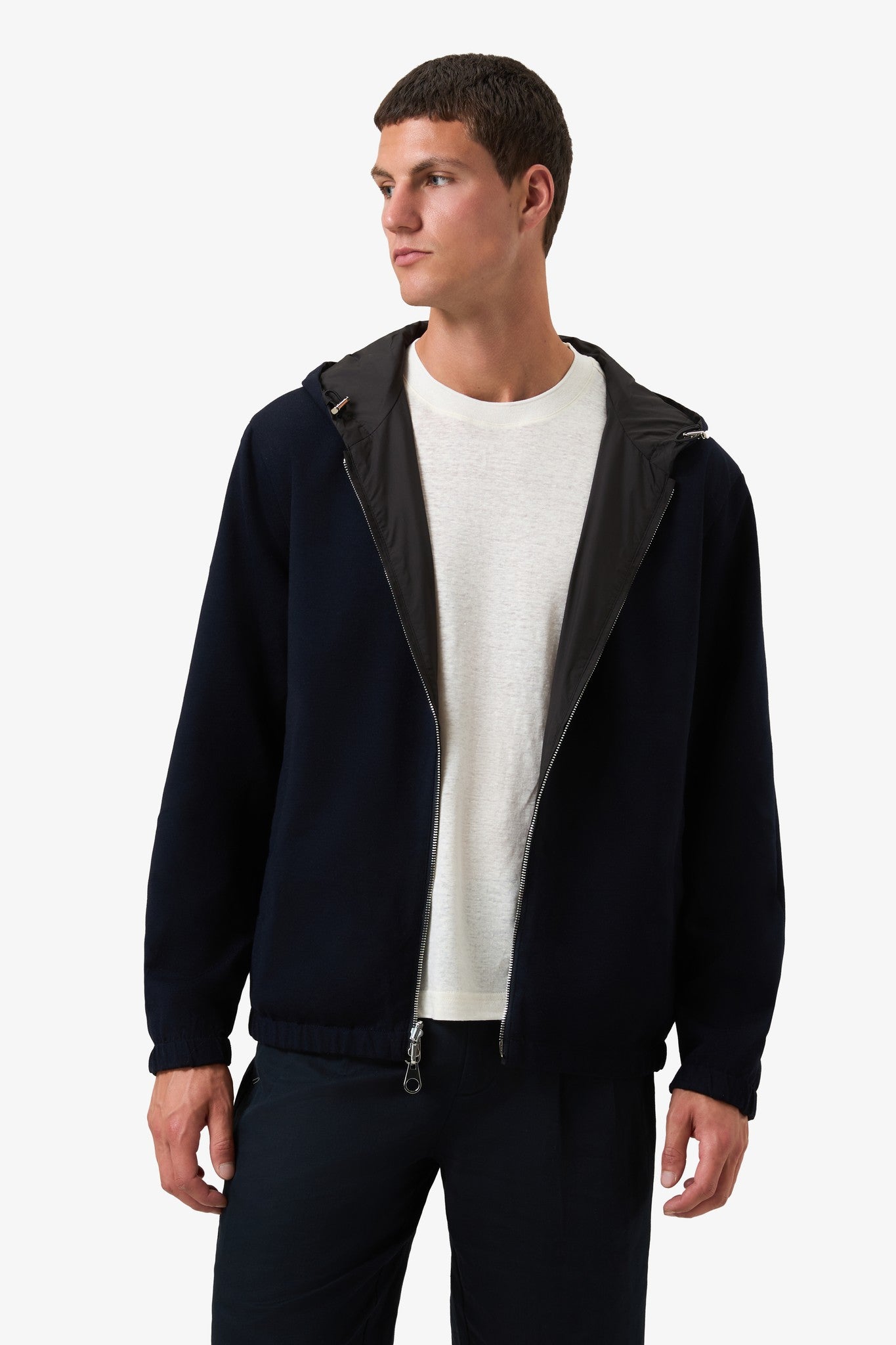 Reversible Hooded Jacket Black