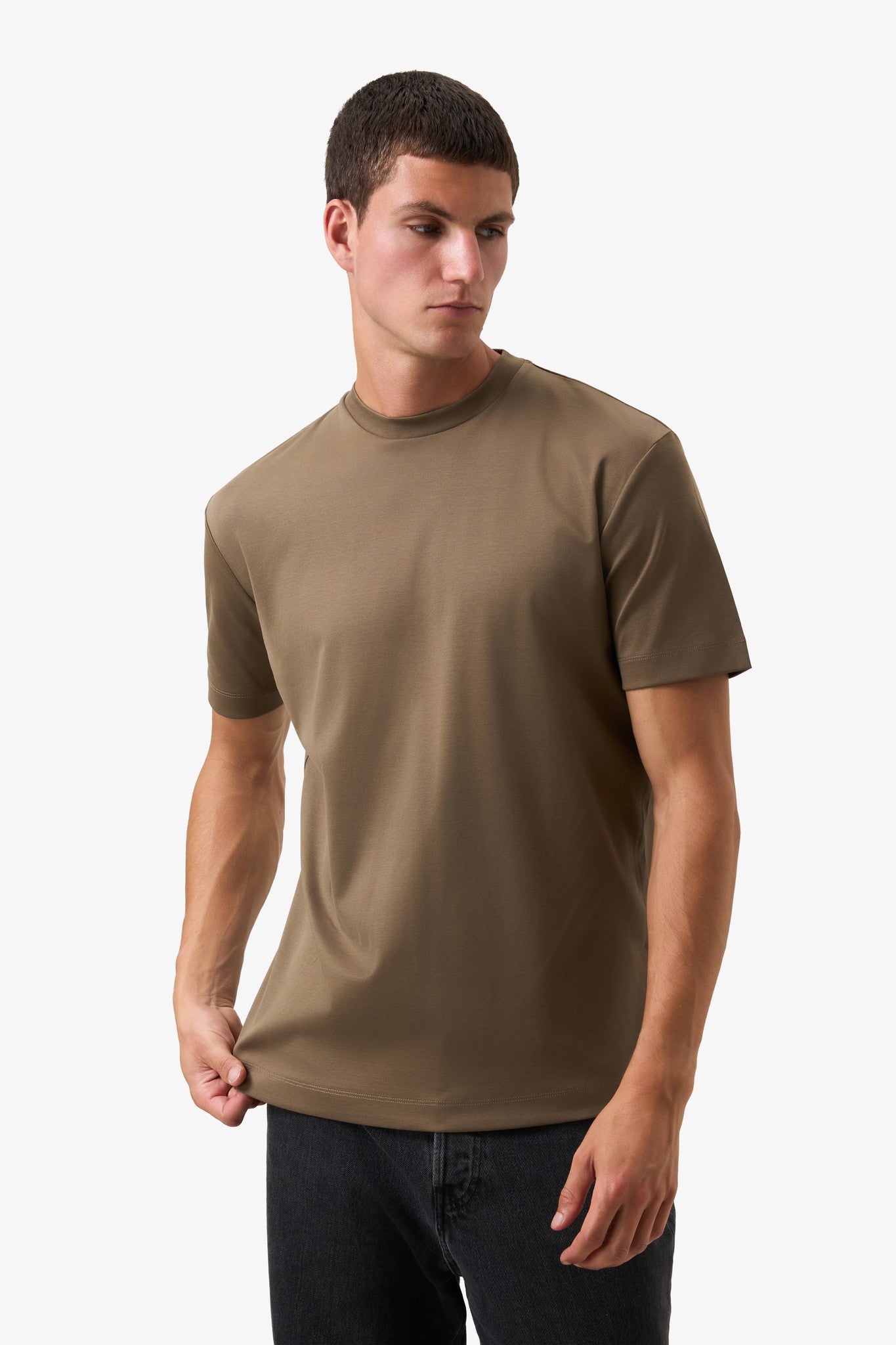 Double Mercerized T-shirt - Gold Brown