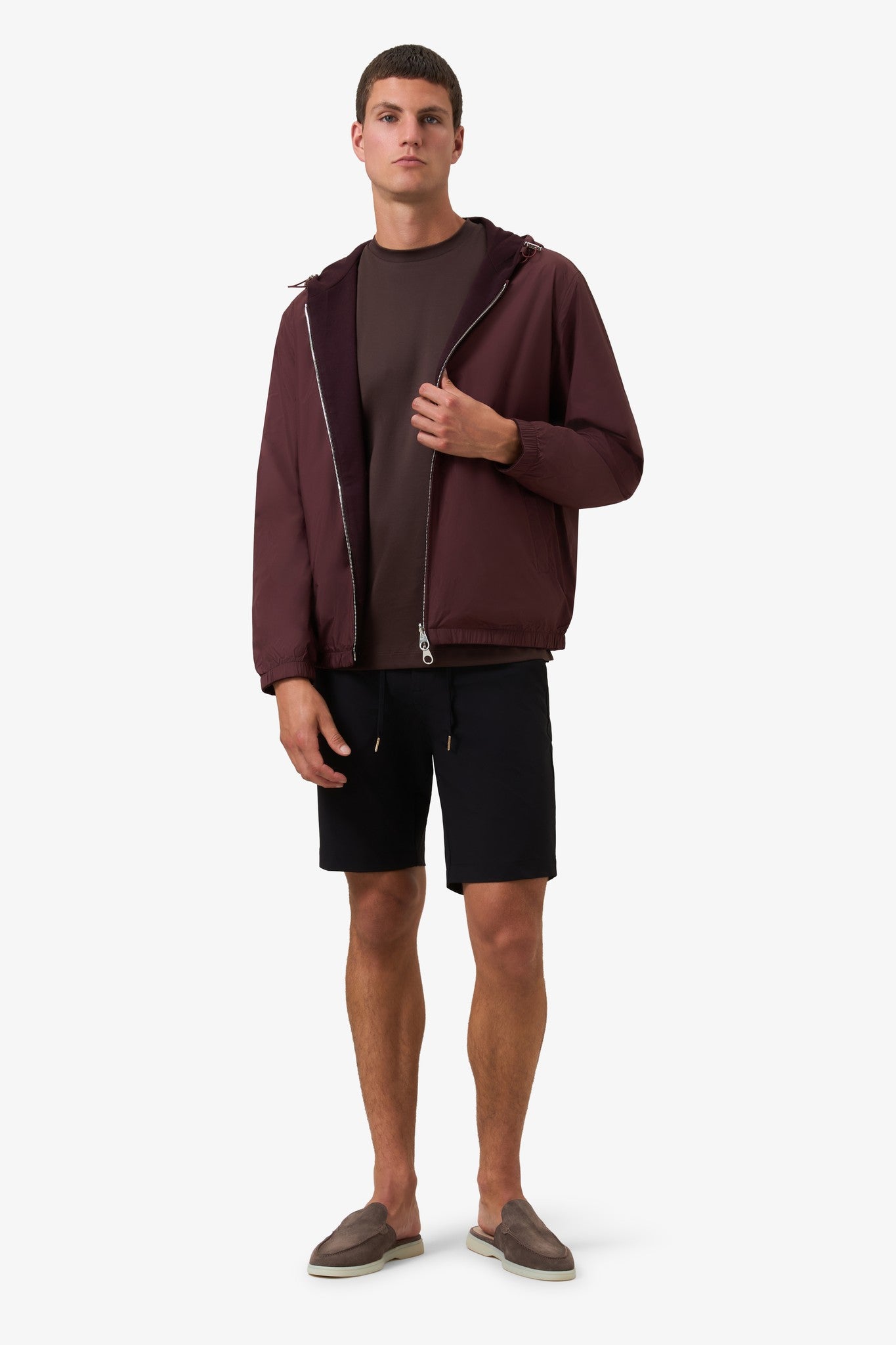 Reversible Hooded Jacket Burgundy
