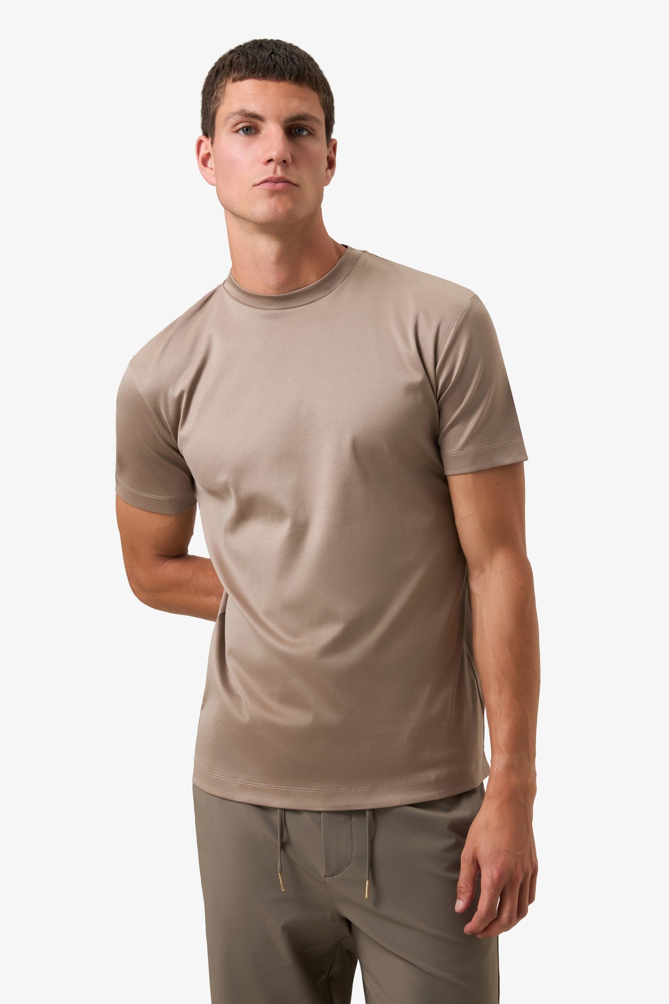 Mercerized Supima T-shirt - Taupe