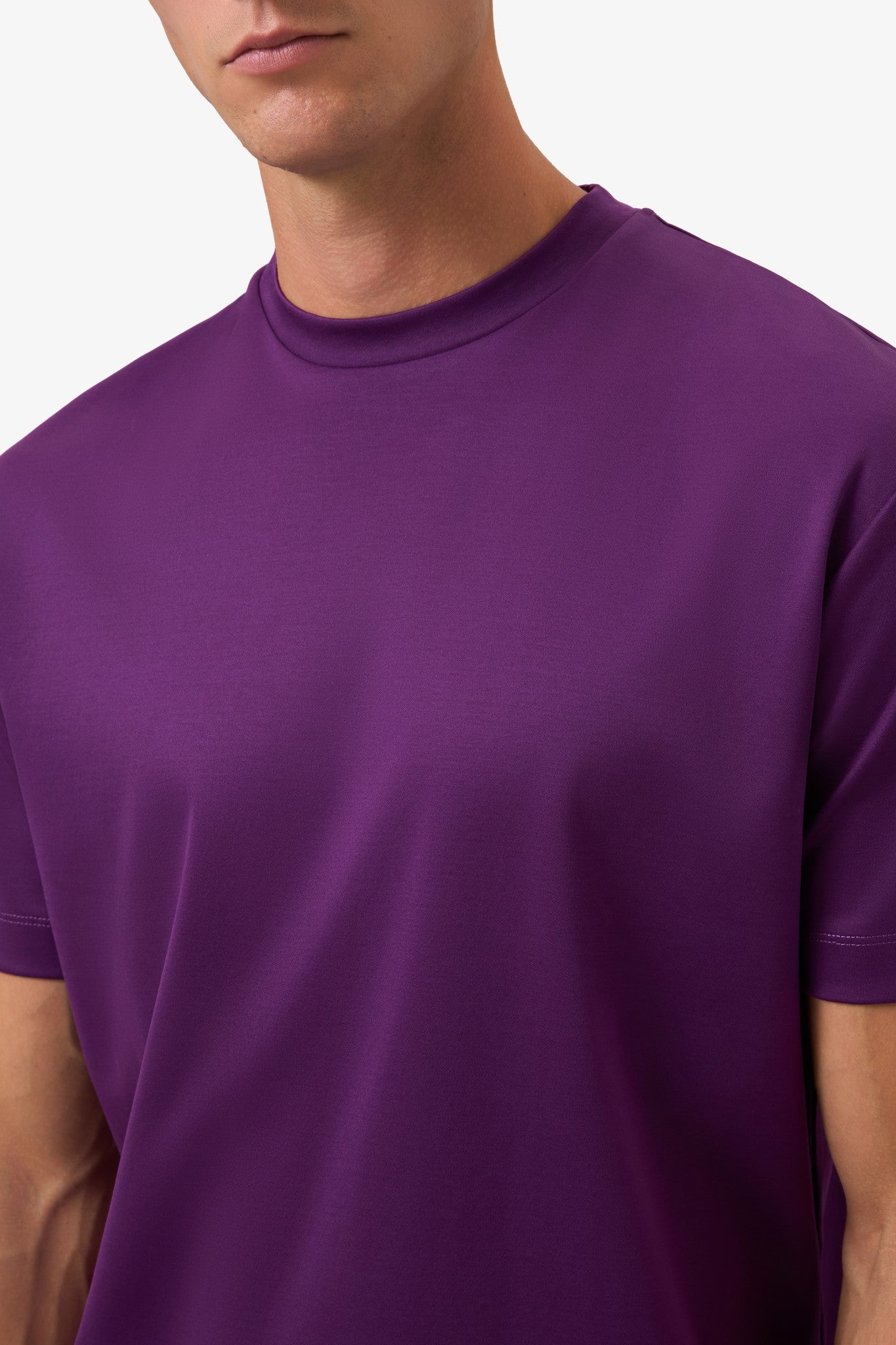 DOUBLE MERCERIZED T-SHIRT - Eggplant Tee