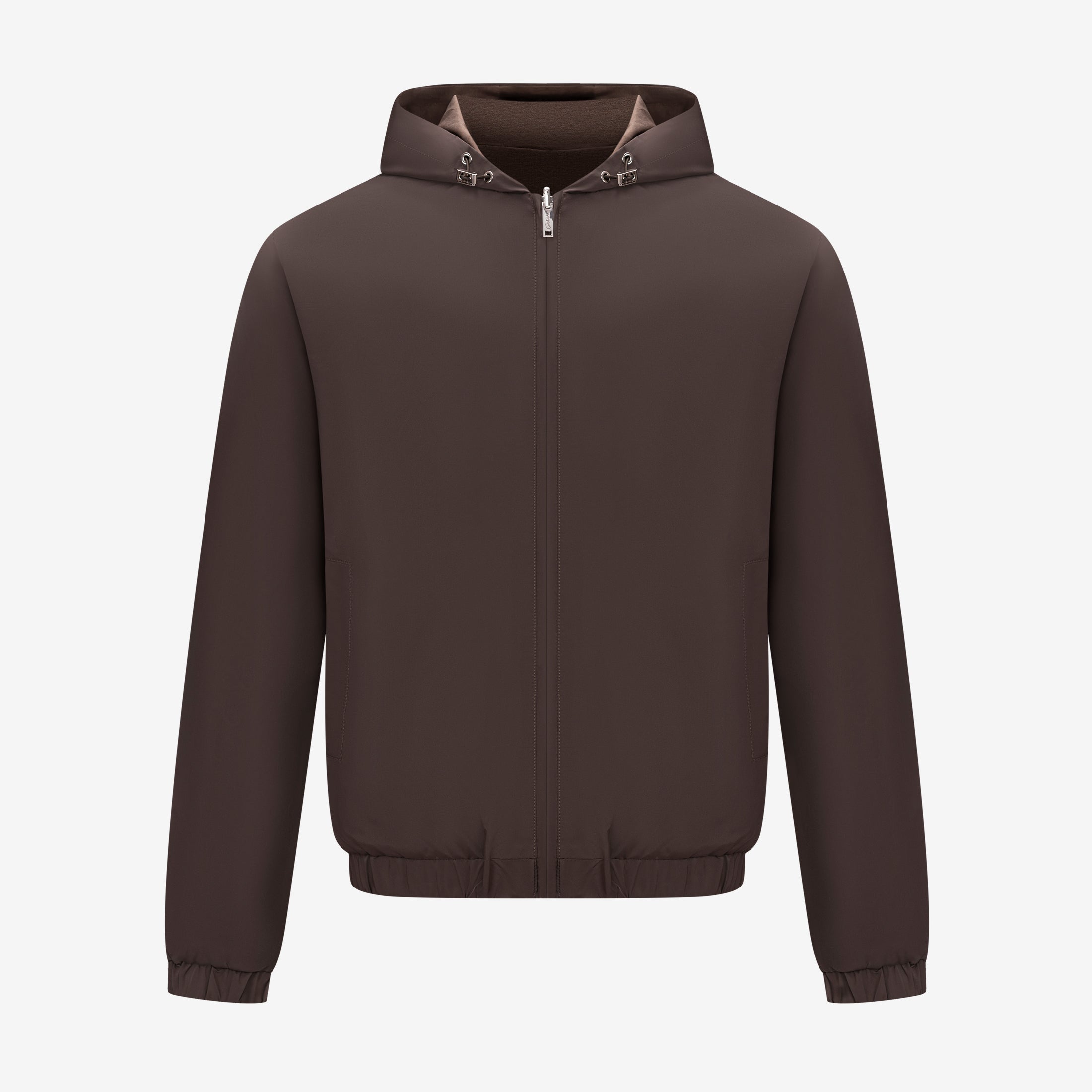 Reversible Hooded Jacket - Brown