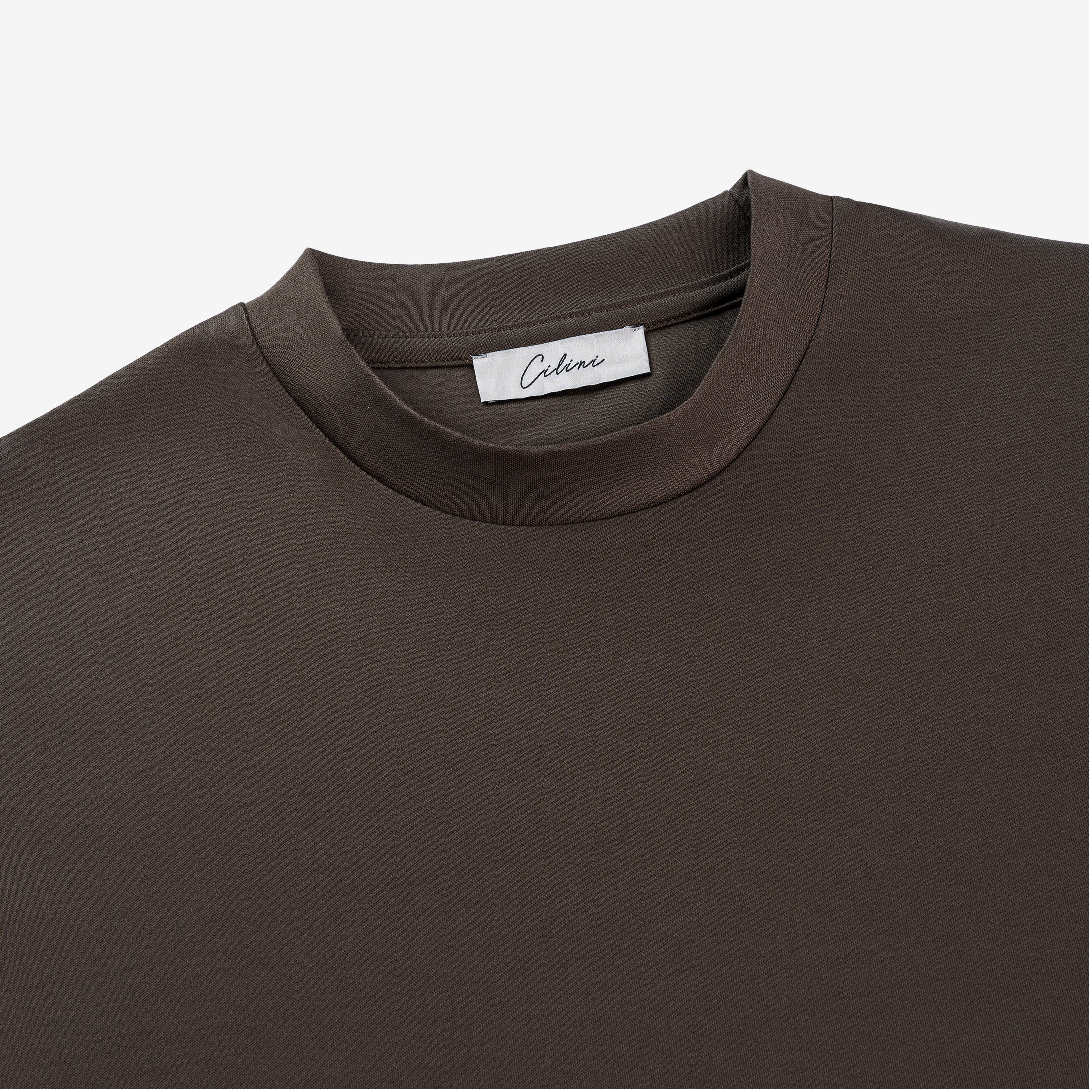 Double Mercerized T-shirt - Dark Brown