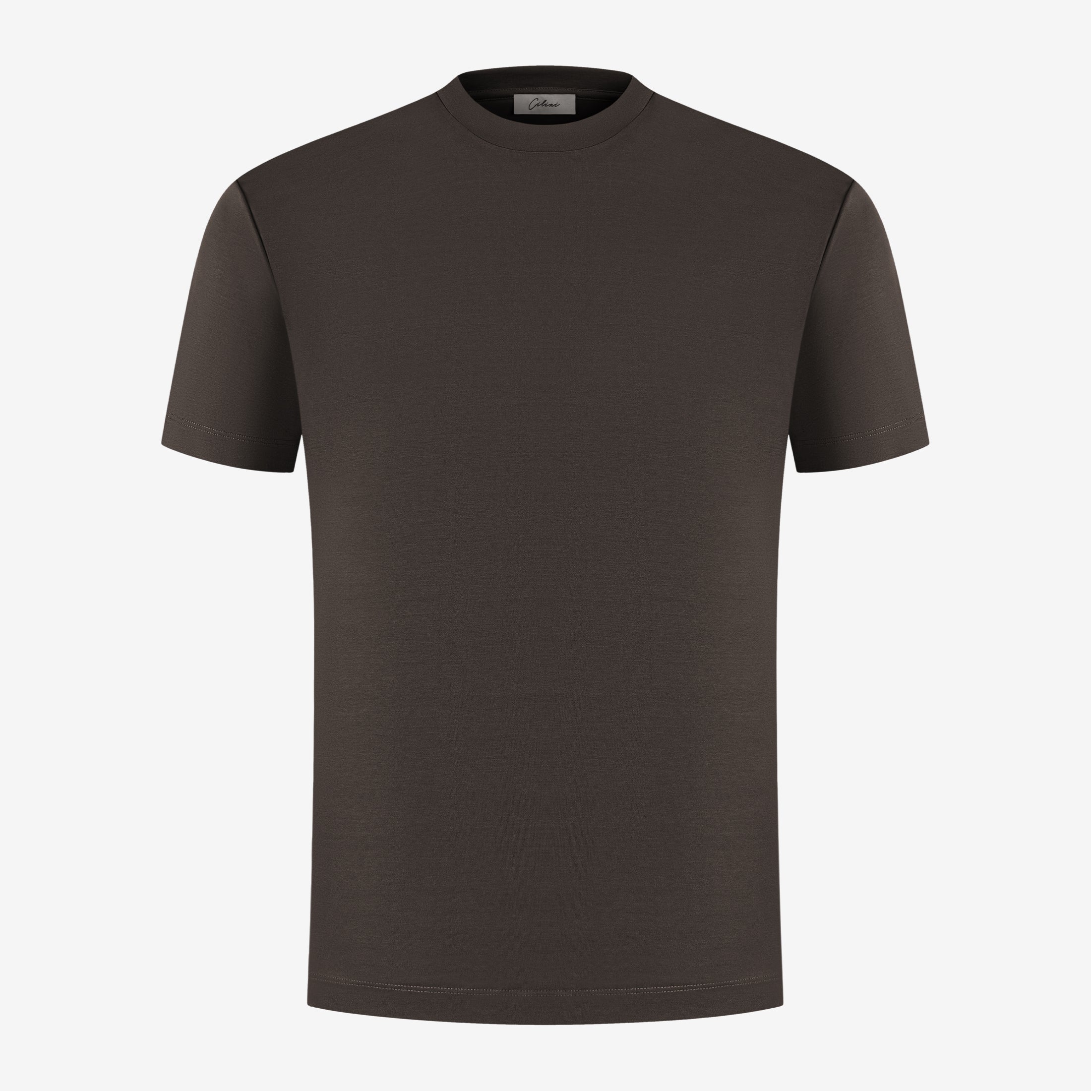 Double Mercerized T-shirt - Dark Brown