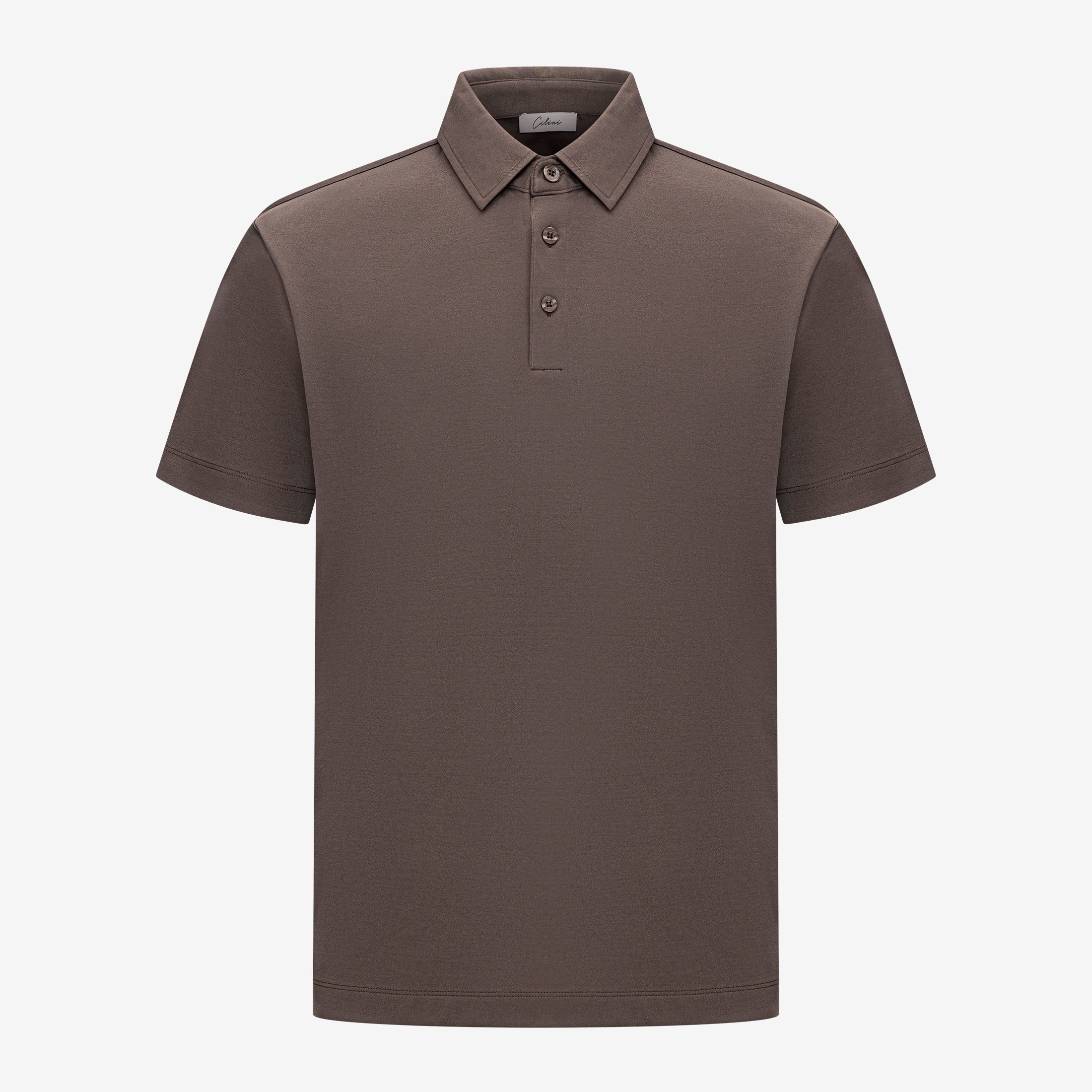 Mercerized Polo - Coffee