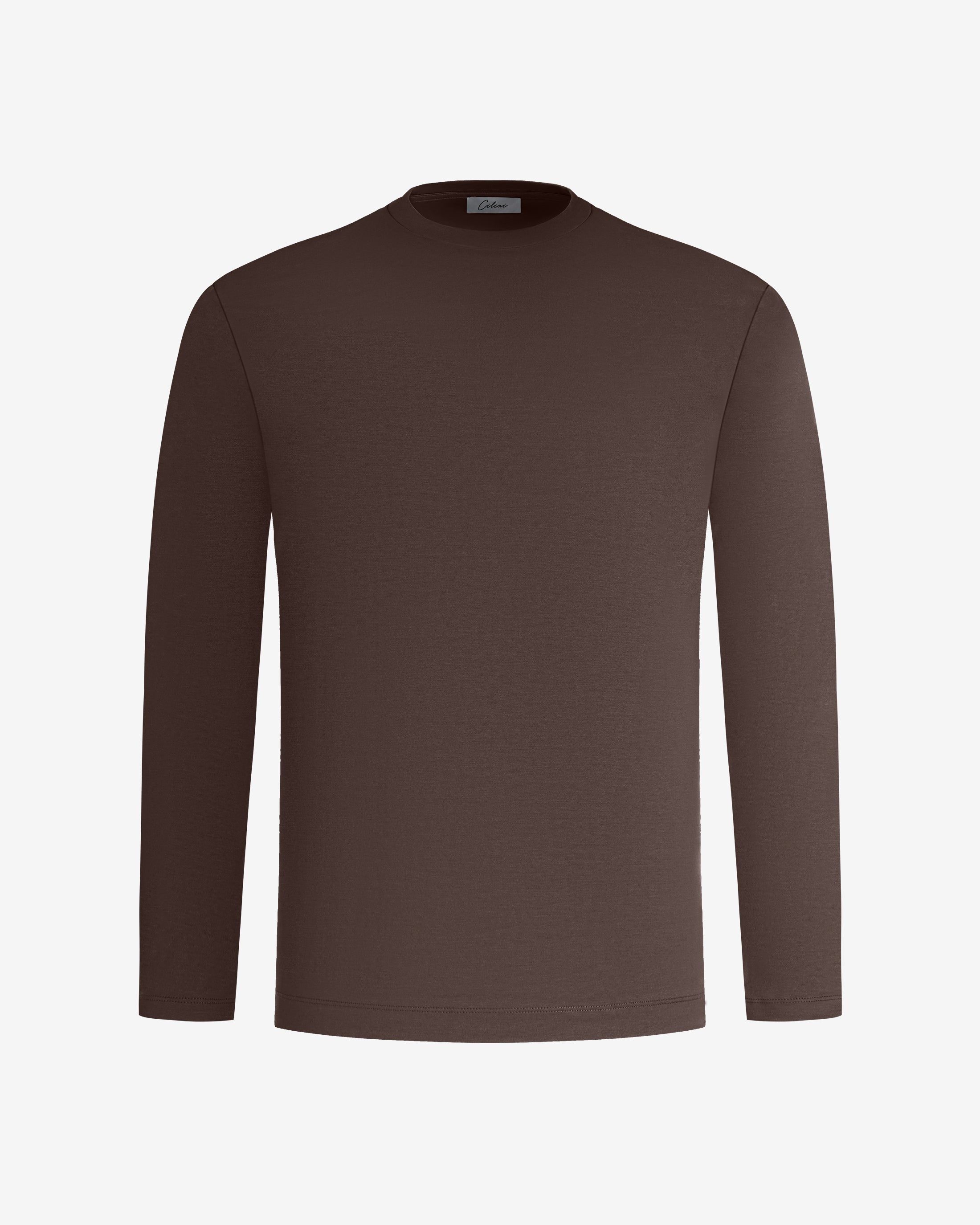 Mercerized longsleeve - Red Brown