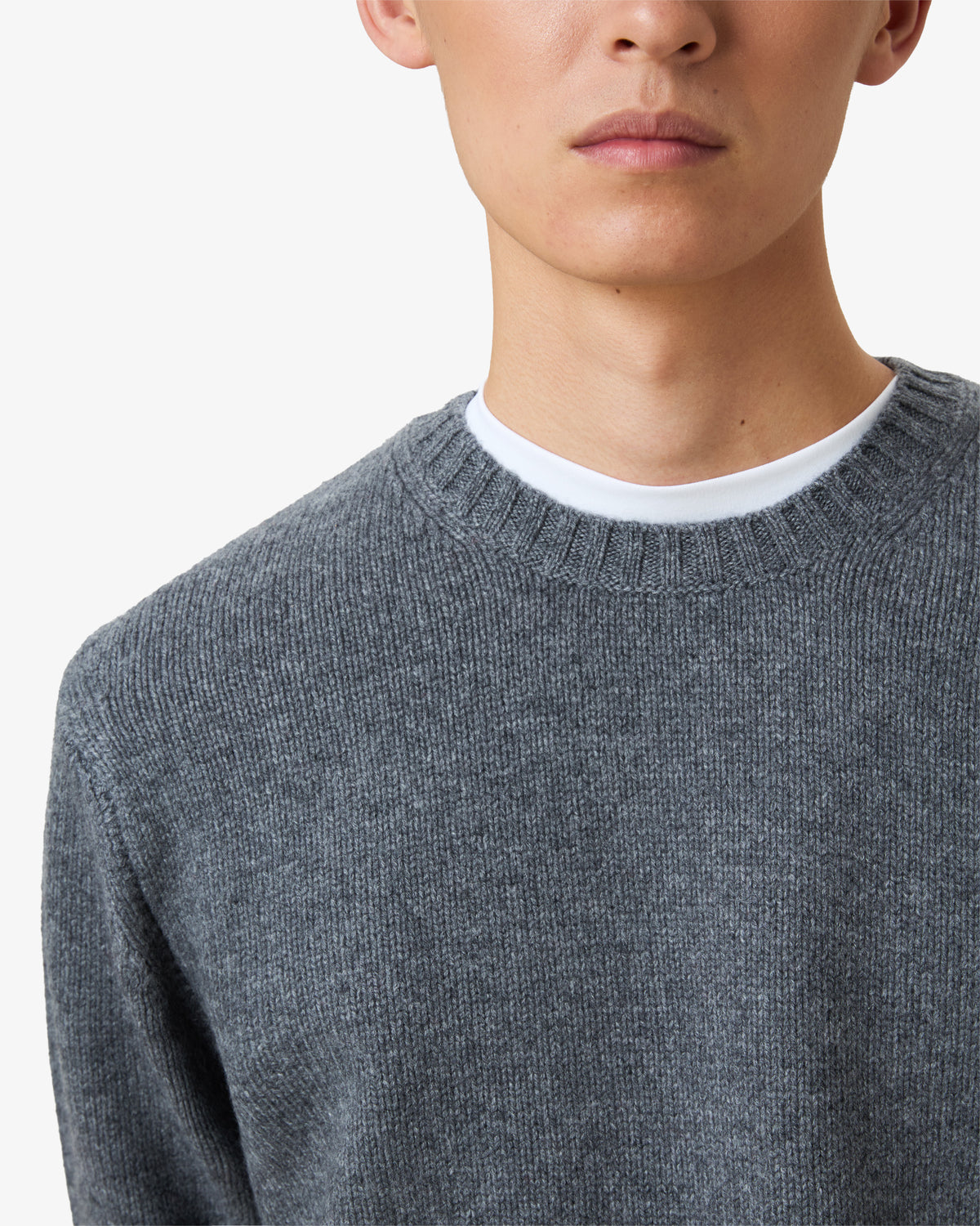 Cashmere Wool Crewneck Sweater - Anchor